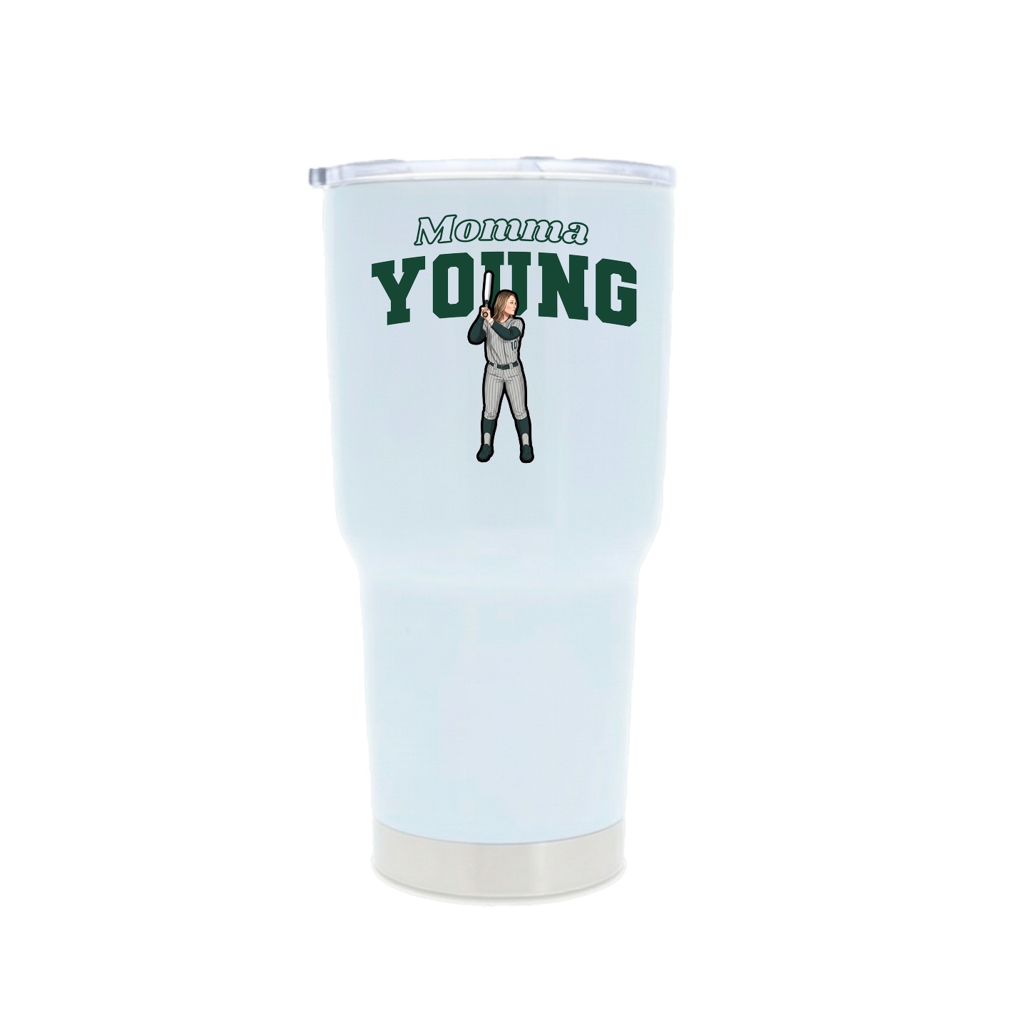 30oz Stainless Steel Tumbler — Mothers Day Block in White