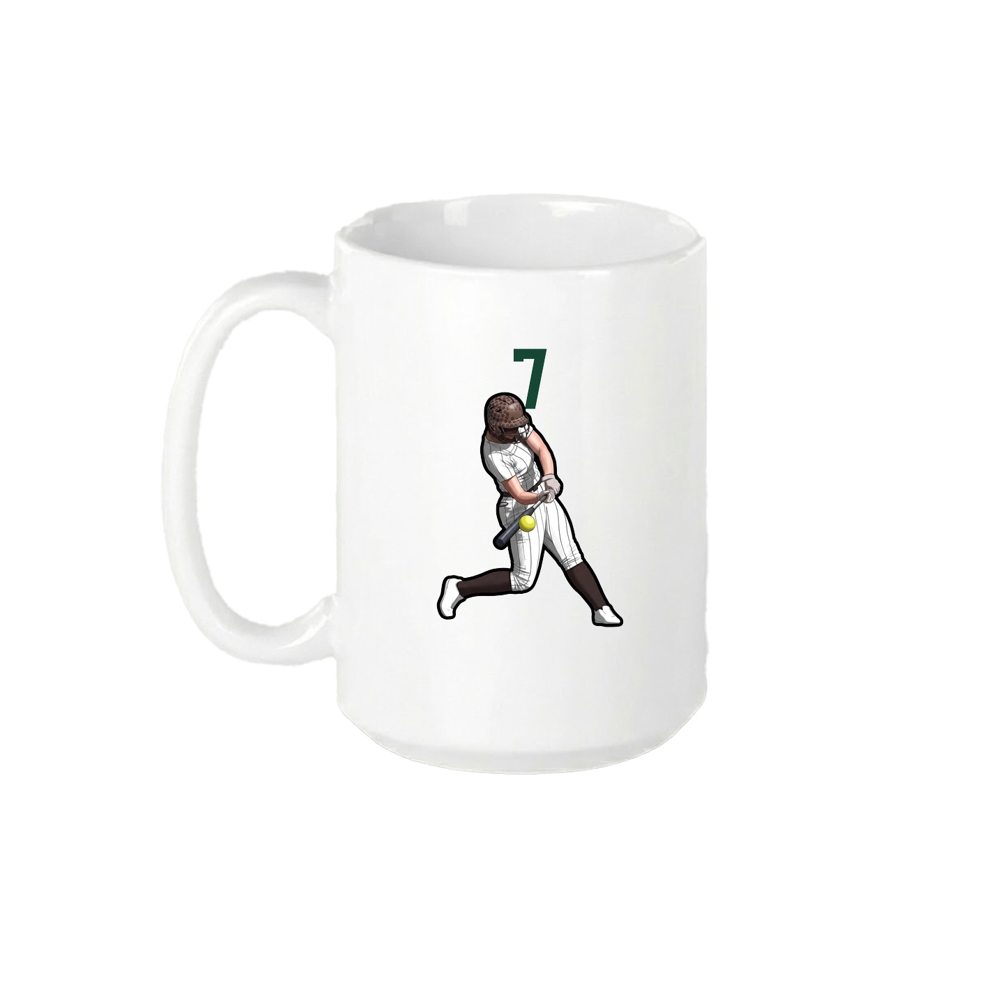 15oz Coffee Mug — Number Top in White