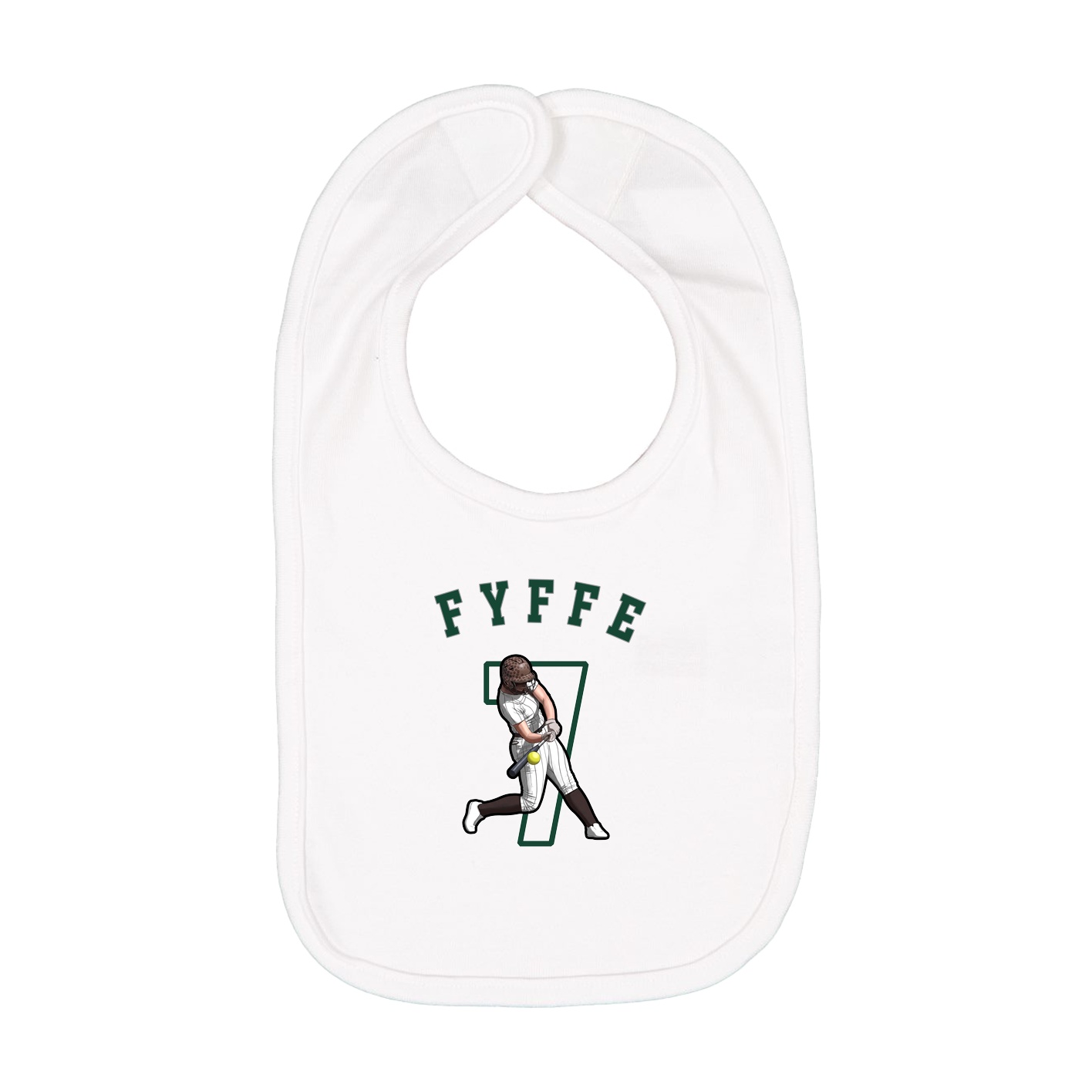 Infant Bib — Shirsey Arch in White