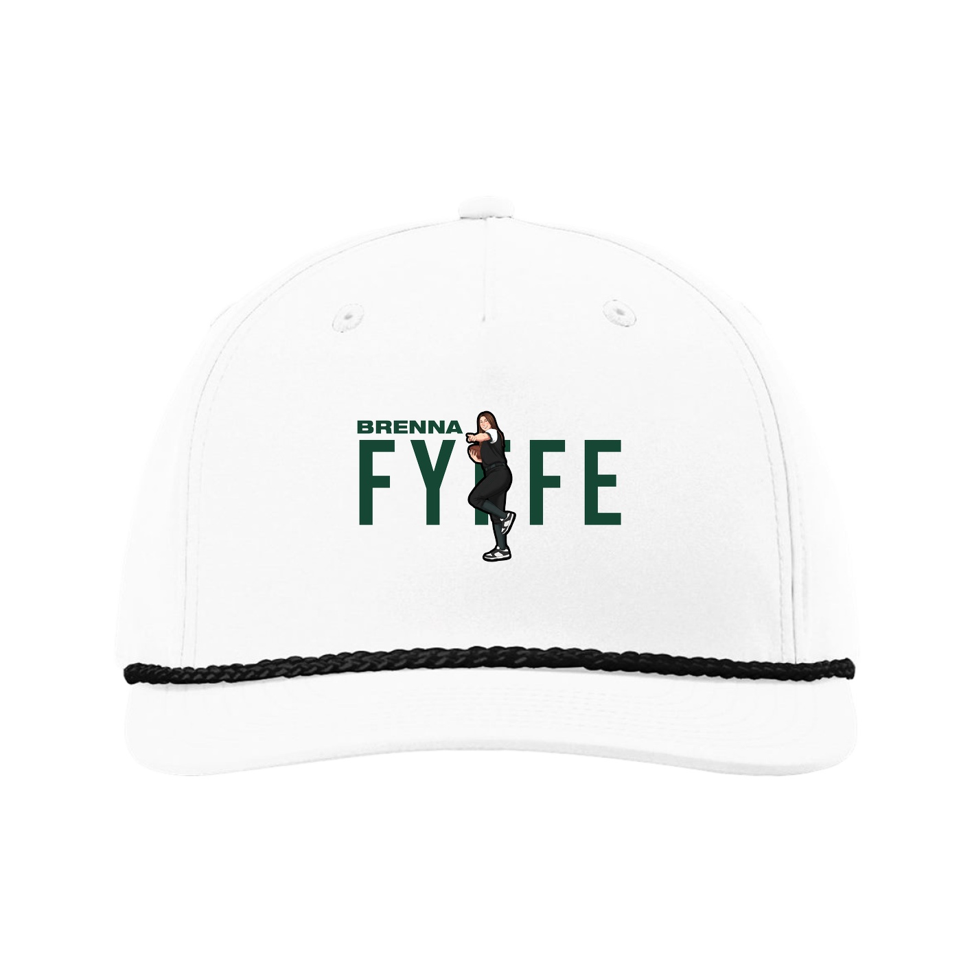 Five-Panel Classic Rope Cap — Player Name in White