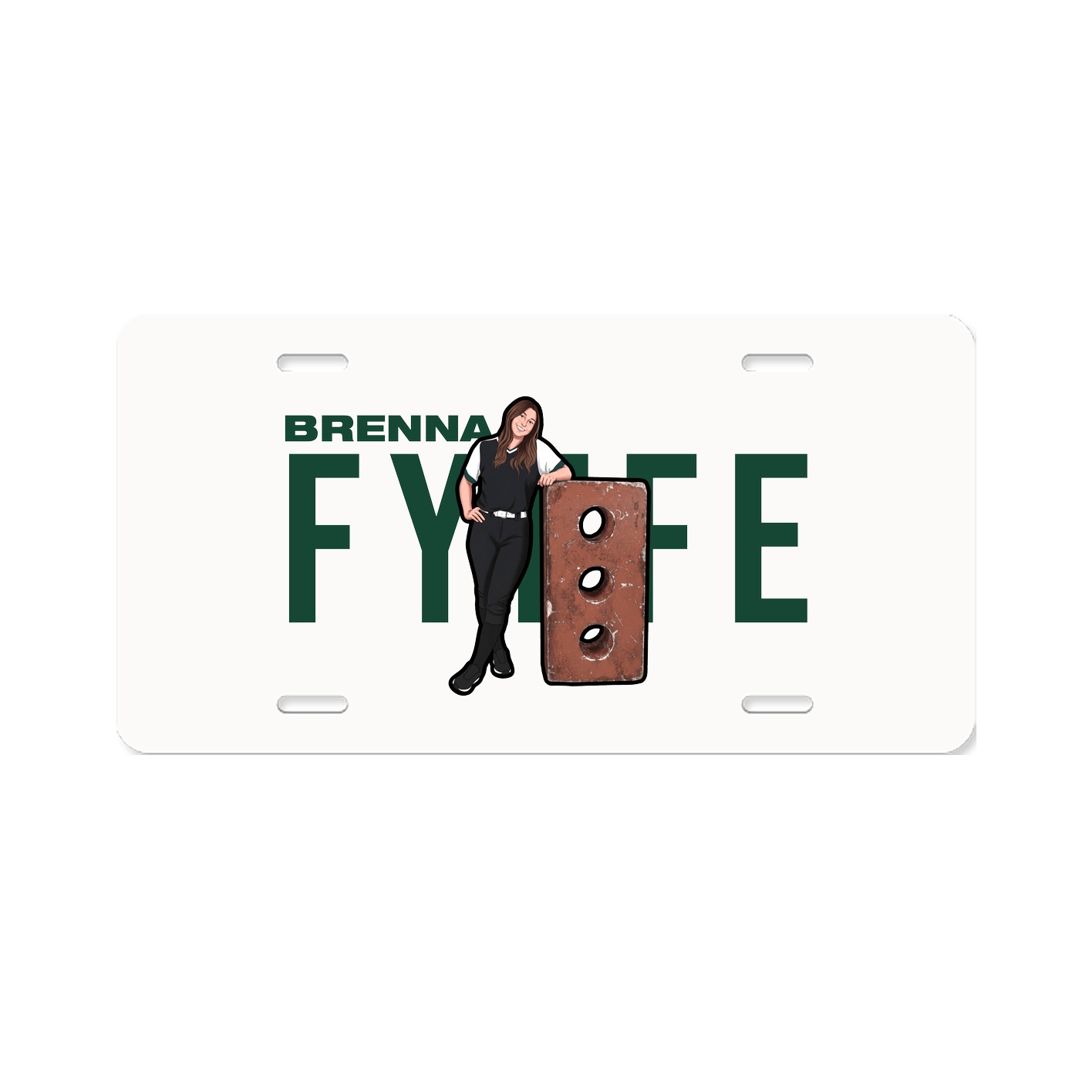 License Plate — Player Name in Classic