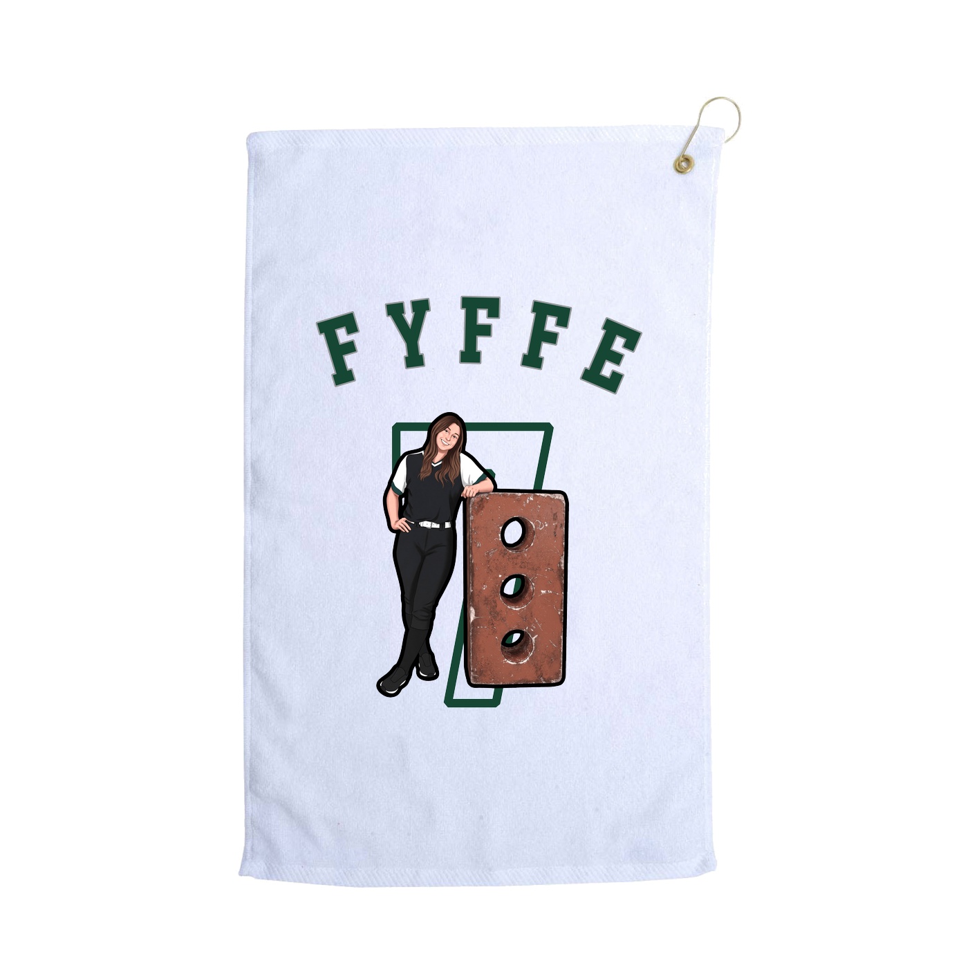 Golf Towel — Shirsey Arch in White