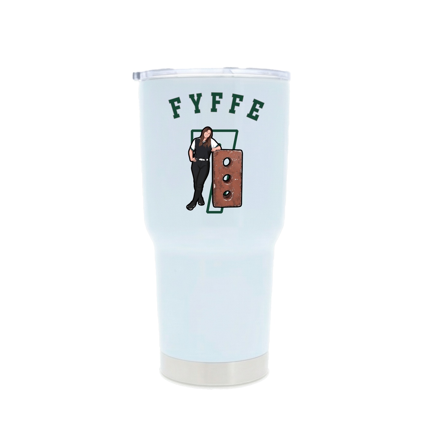 30oz Stainless Steel Tumbler — Shirsey Arch in White