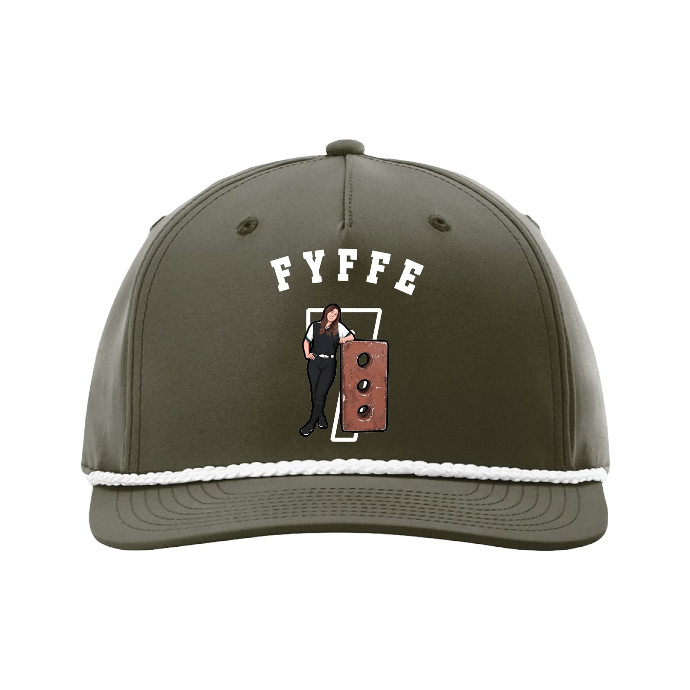 Five-Panel Classic Rope Cap — Shirsey Arch in Green