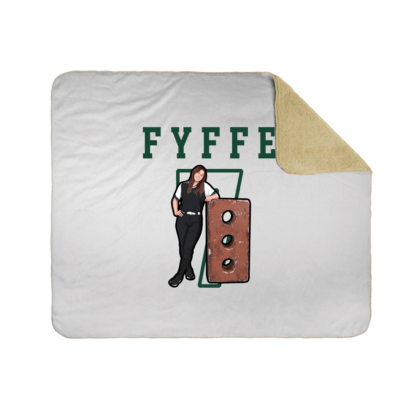 Throw Blanket — Shirsey in White