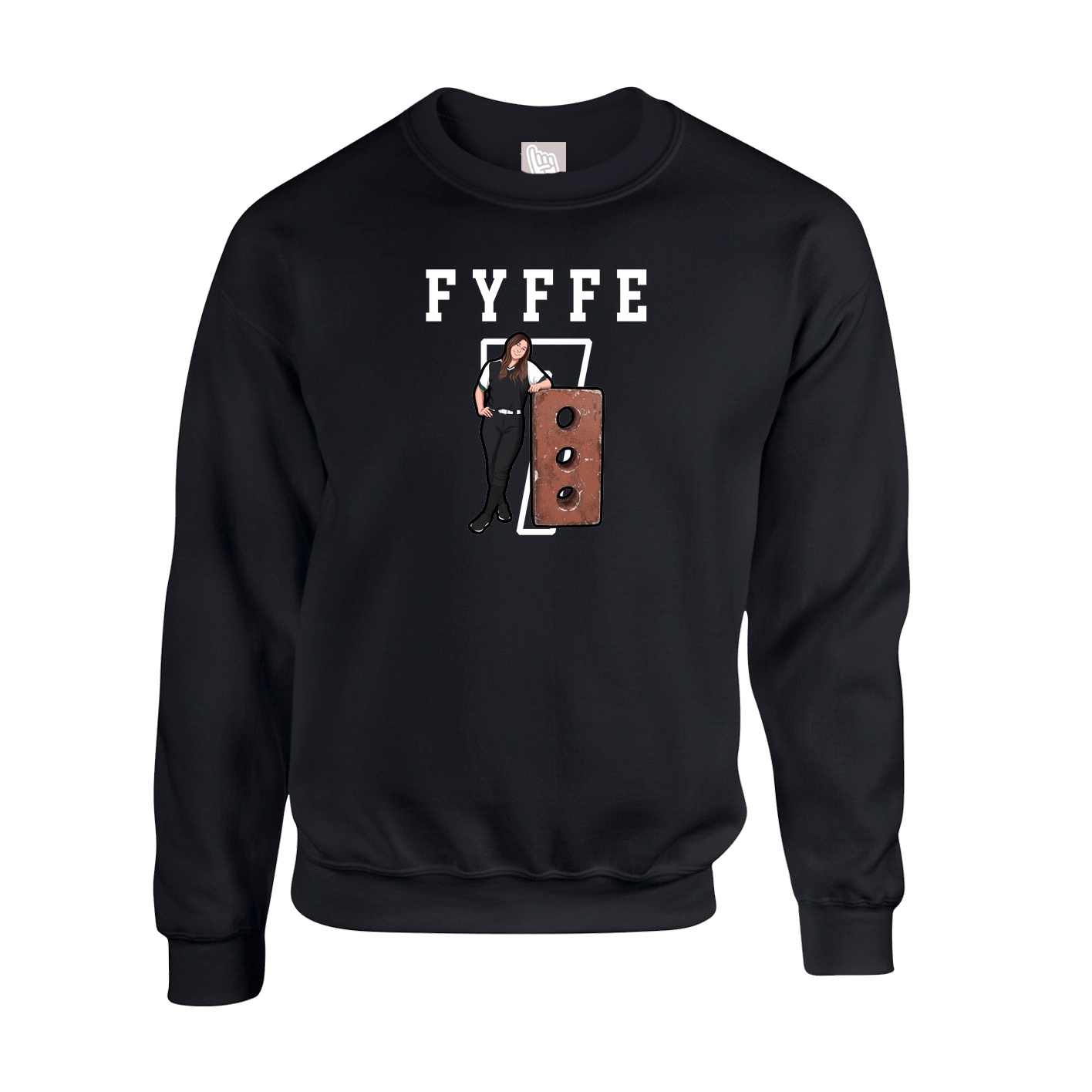 Fleece Crew — Shirsey in Black