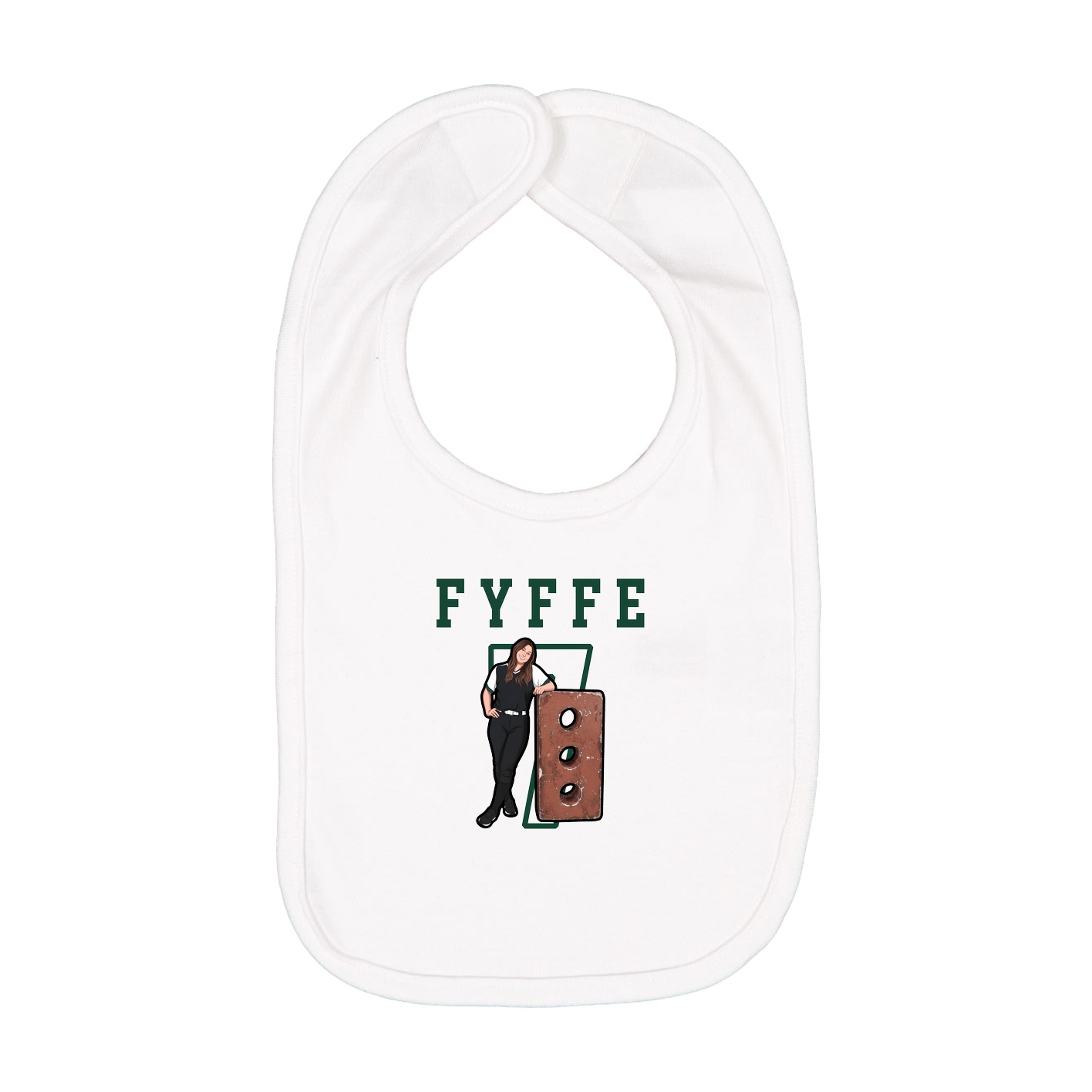 Infant Bib — Shirsey in White