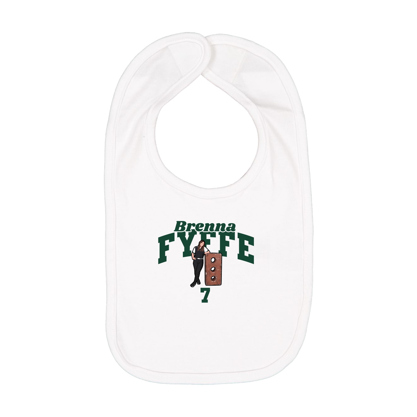 Infant Bib — Signature Arch in White