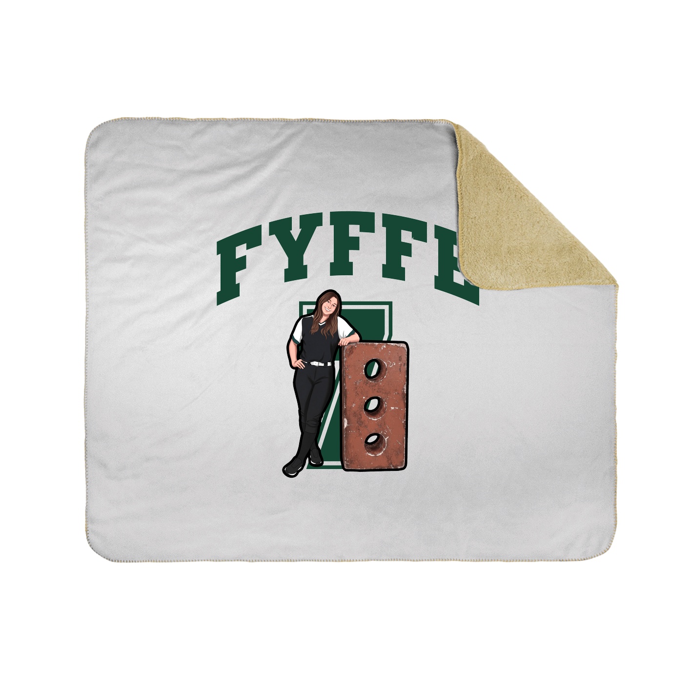 Throw Blanket — Number in White