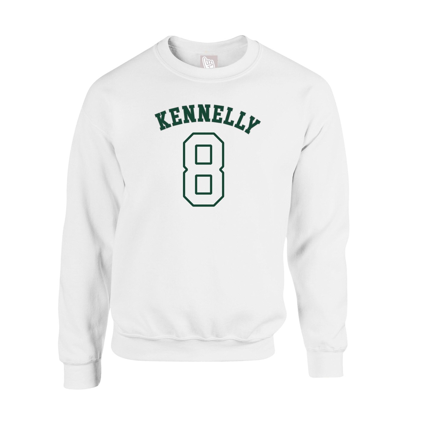 Fleece Crew — Shirsey Arch in White