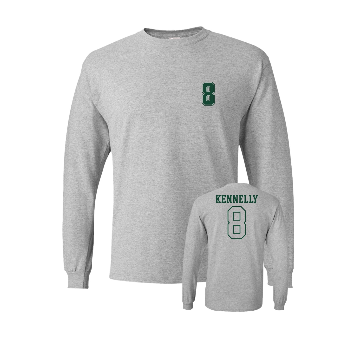 Long Sleeve Tee — Chest Back in Grey