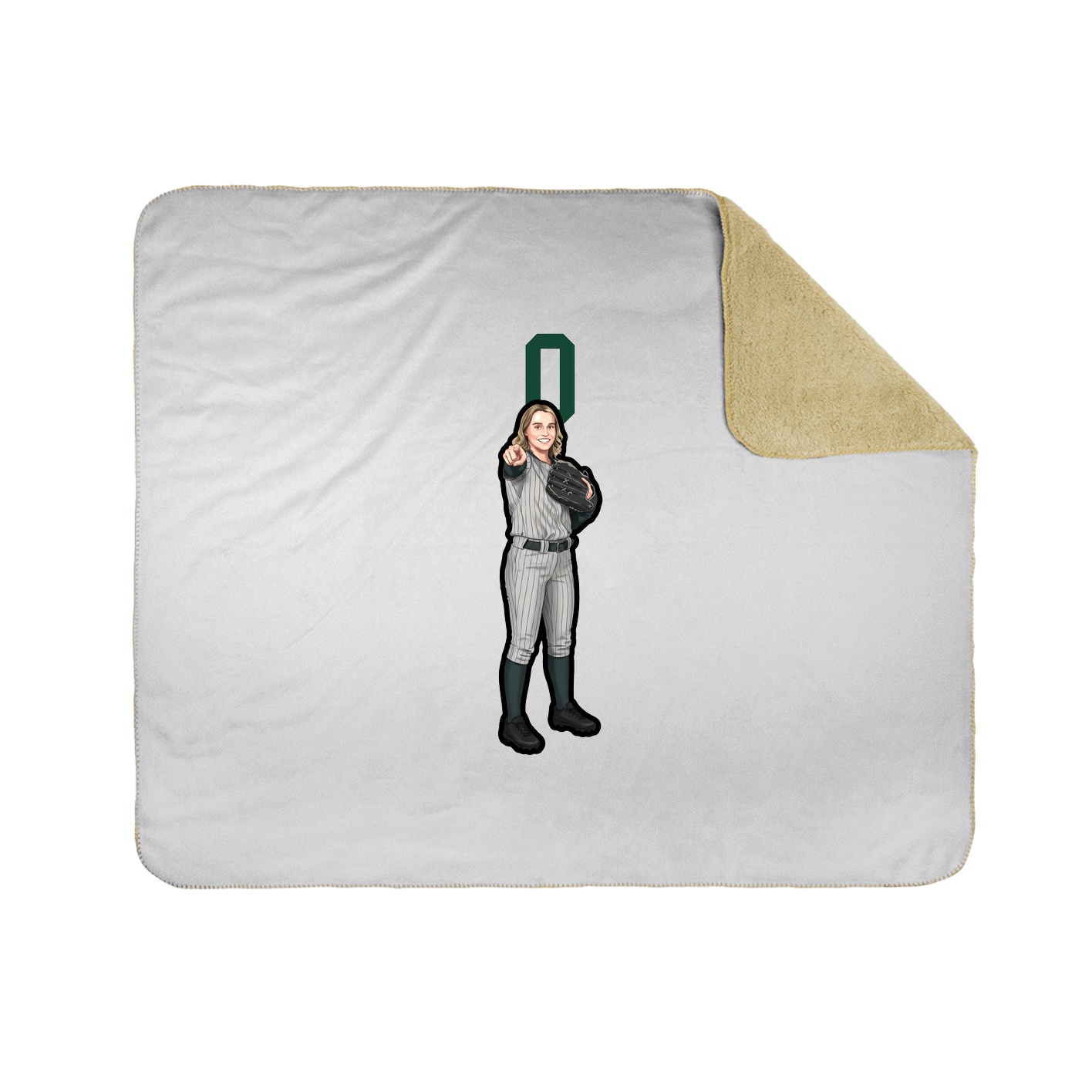 Throw Blanket — Number Top in White