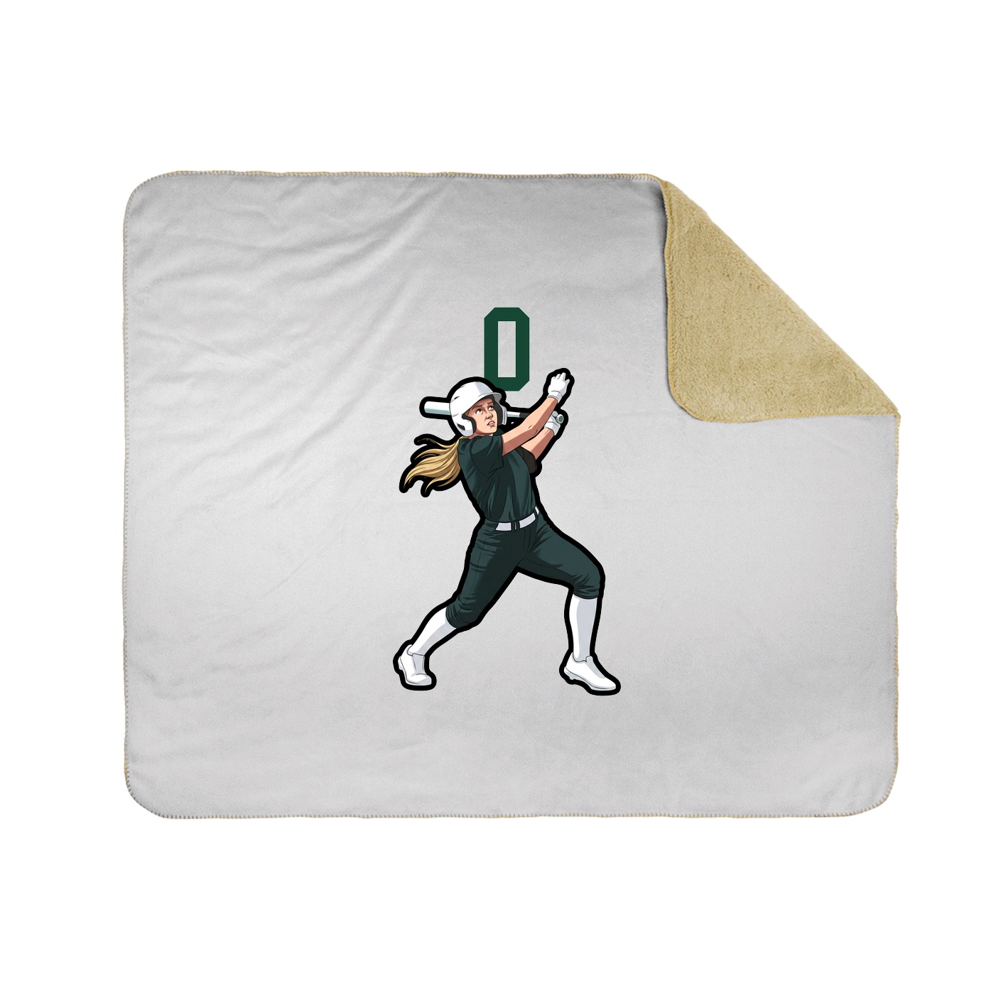 Throw Blanket — Number Top in White