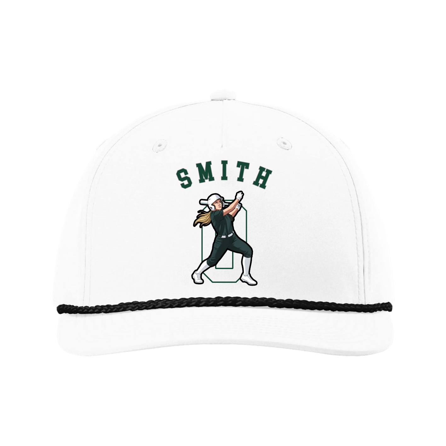 Five-Panel Classic Rope Cap — Shirsey Arch in White