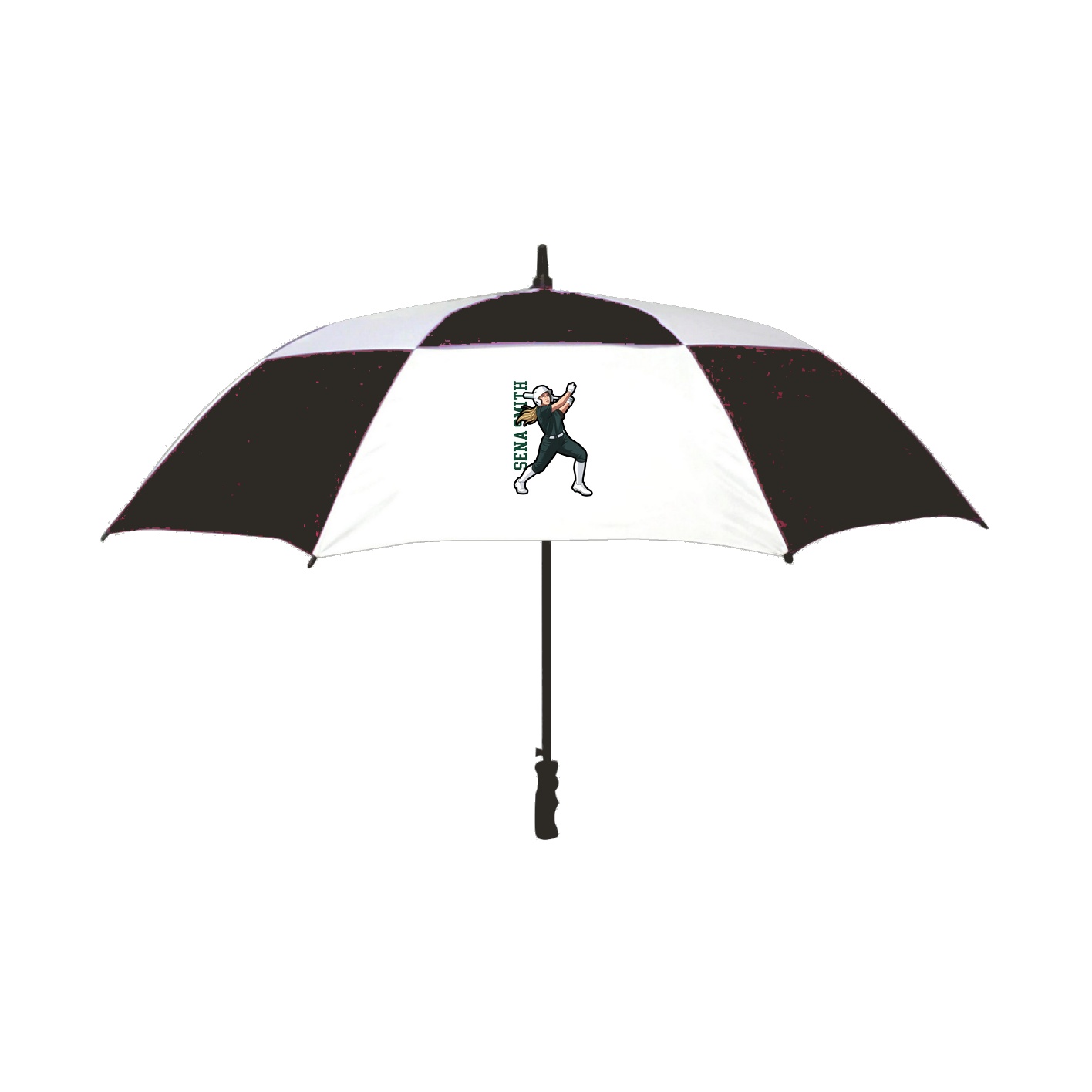 Golf Umbrella — Name Vertical in Black