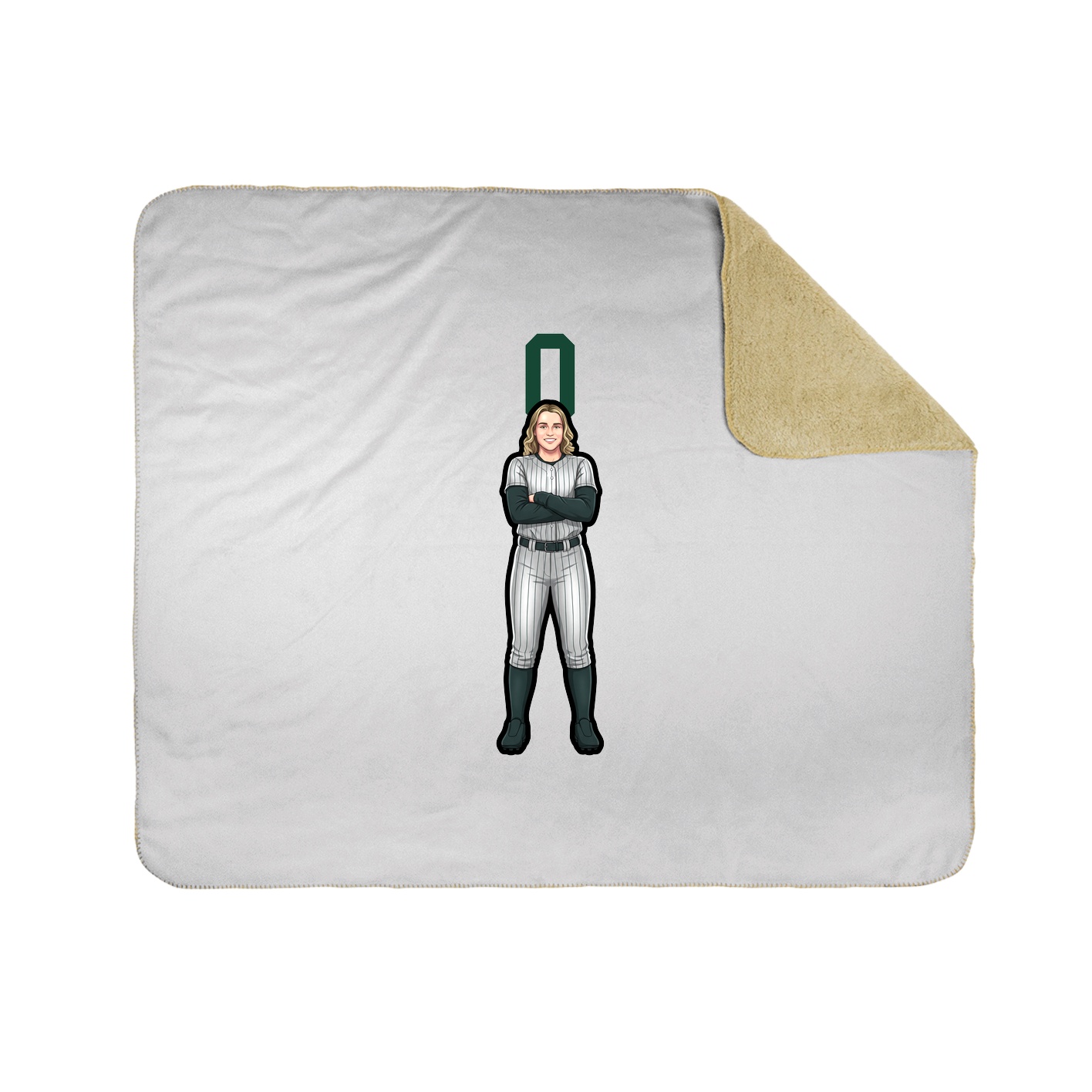 Throw Blanket — Number Top in White