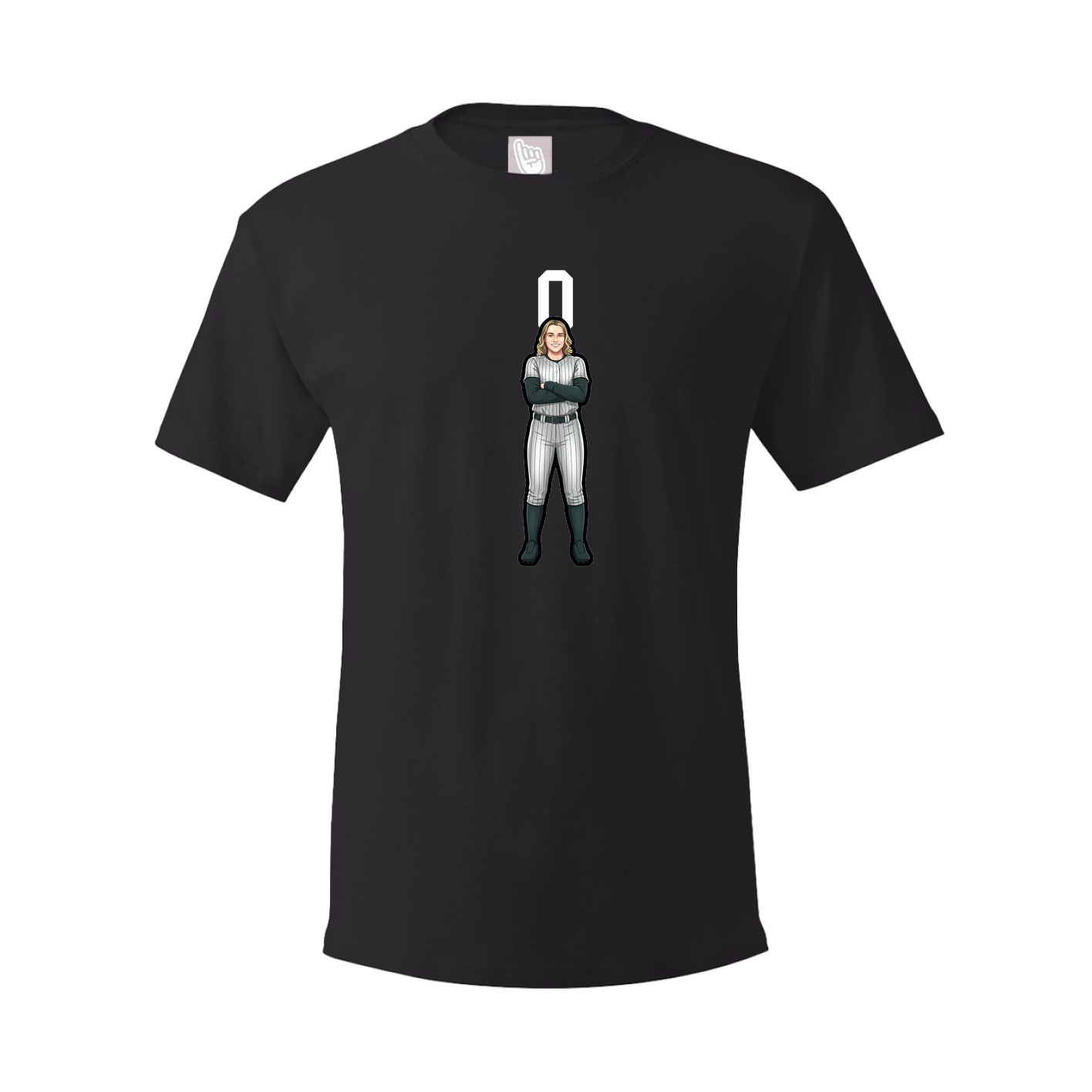 Youth Tee — Number Top in Black