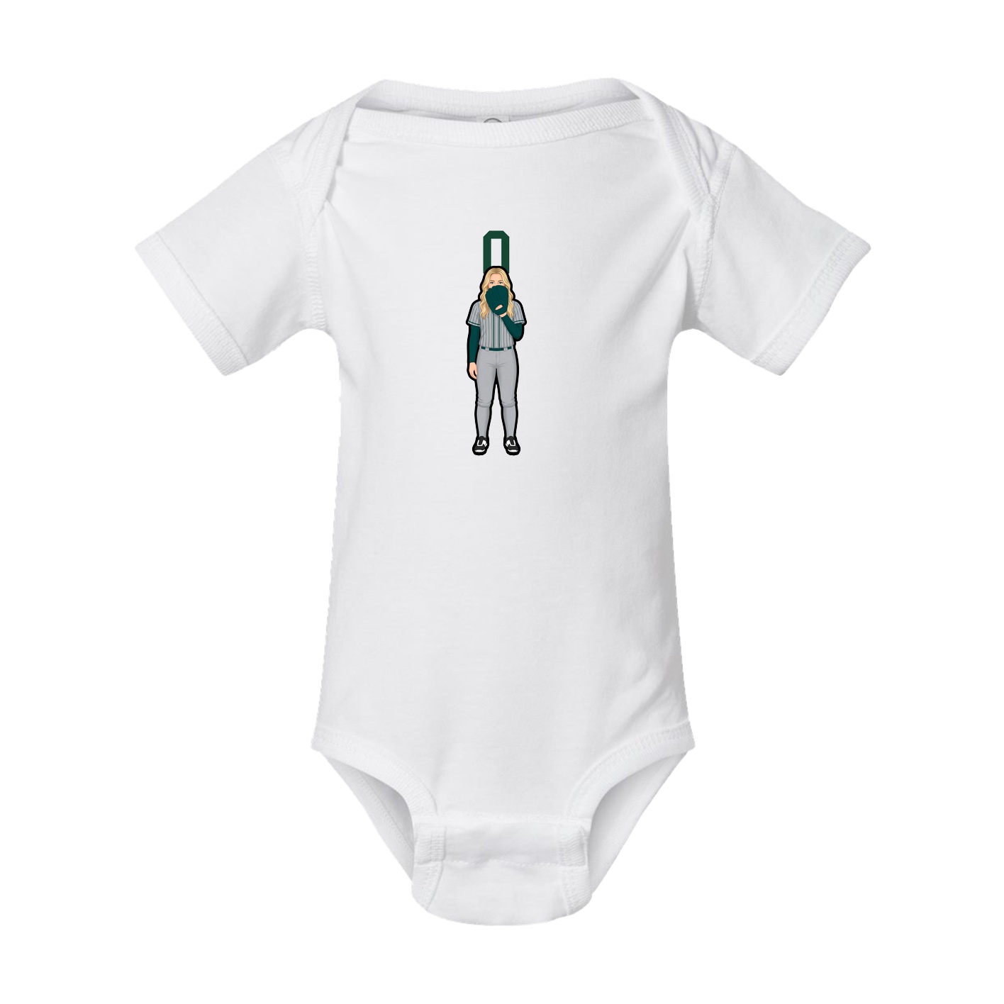 Baby Onesie — Number Top in White