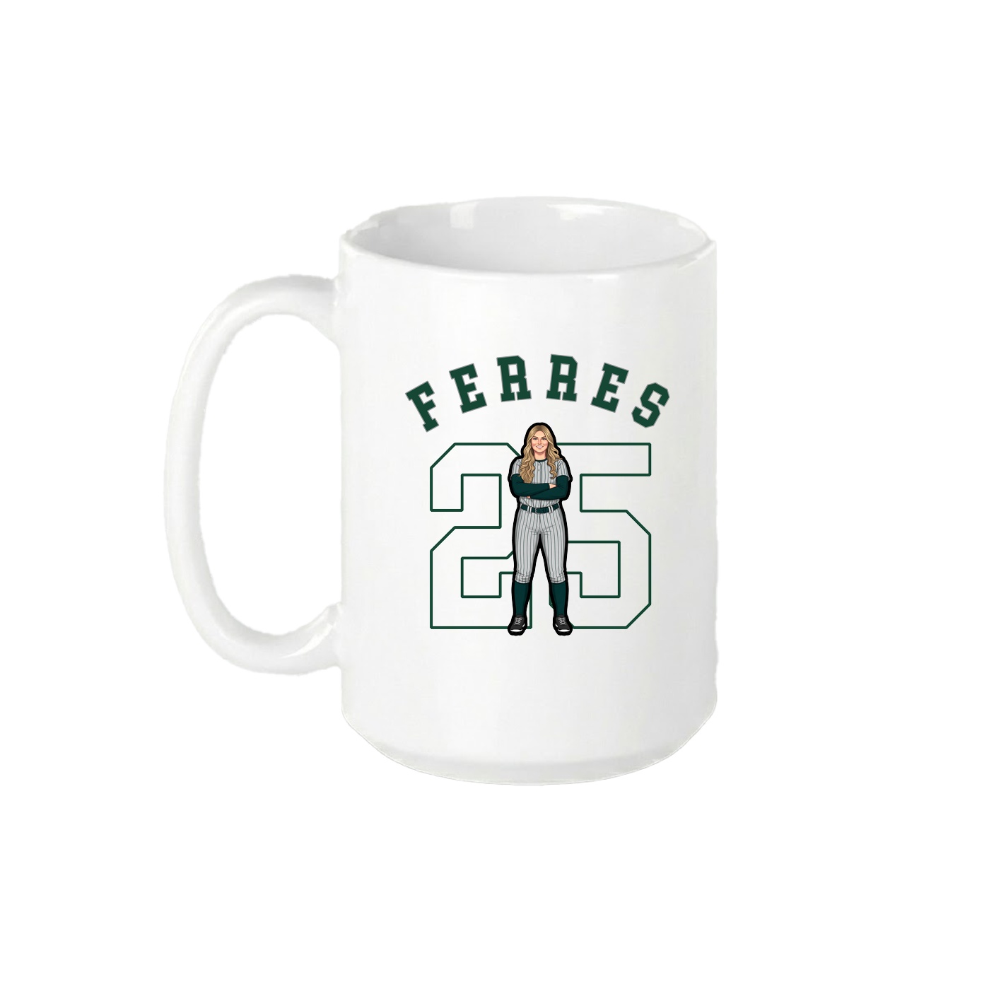 15oz Coffee Mug — Shirsey Arch in White