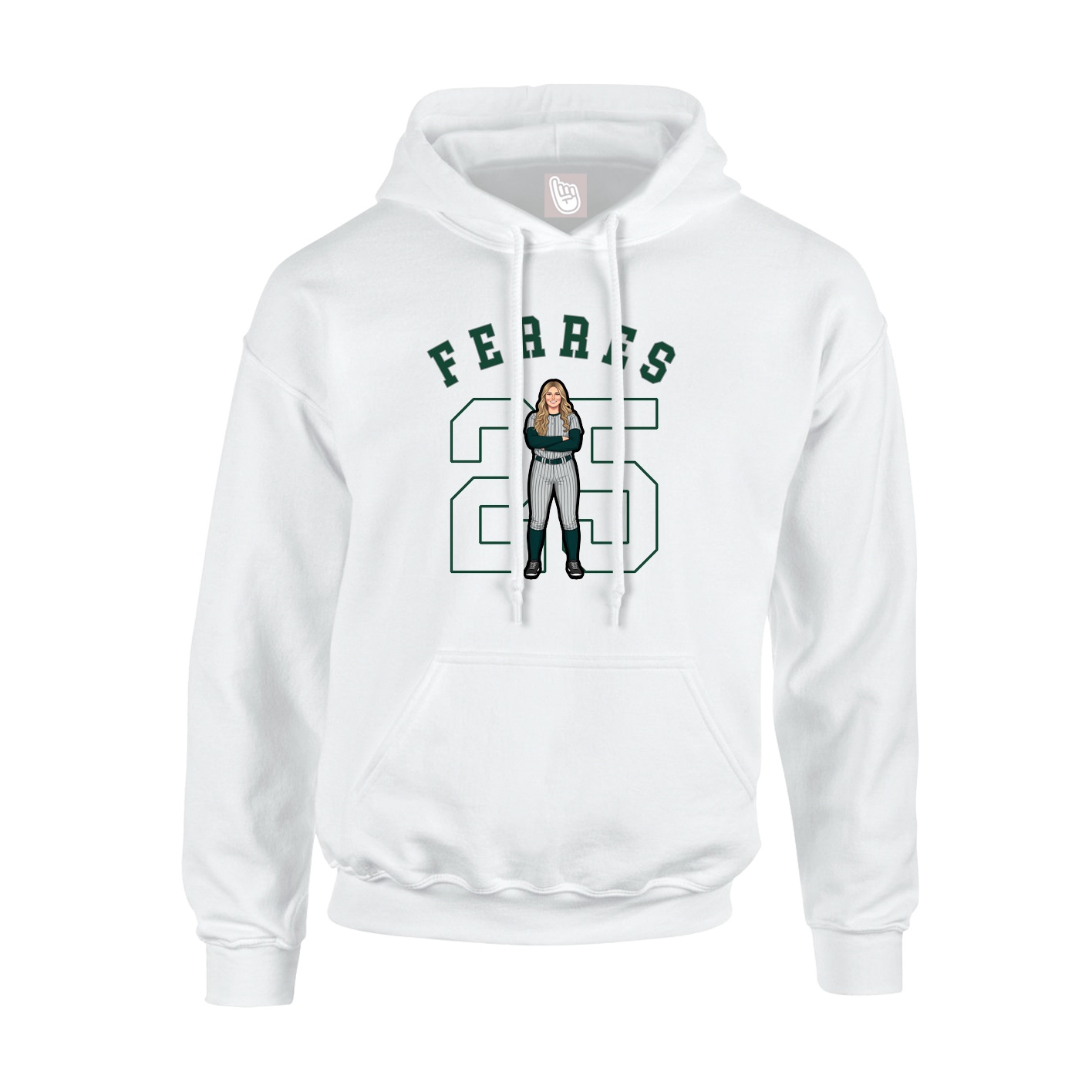Youth Hoodie — Shirsey Arch in White