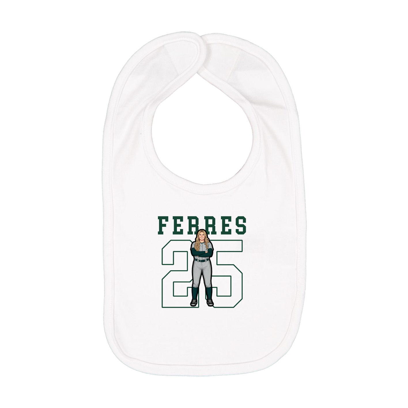 Infant Bib — Shirsey in White