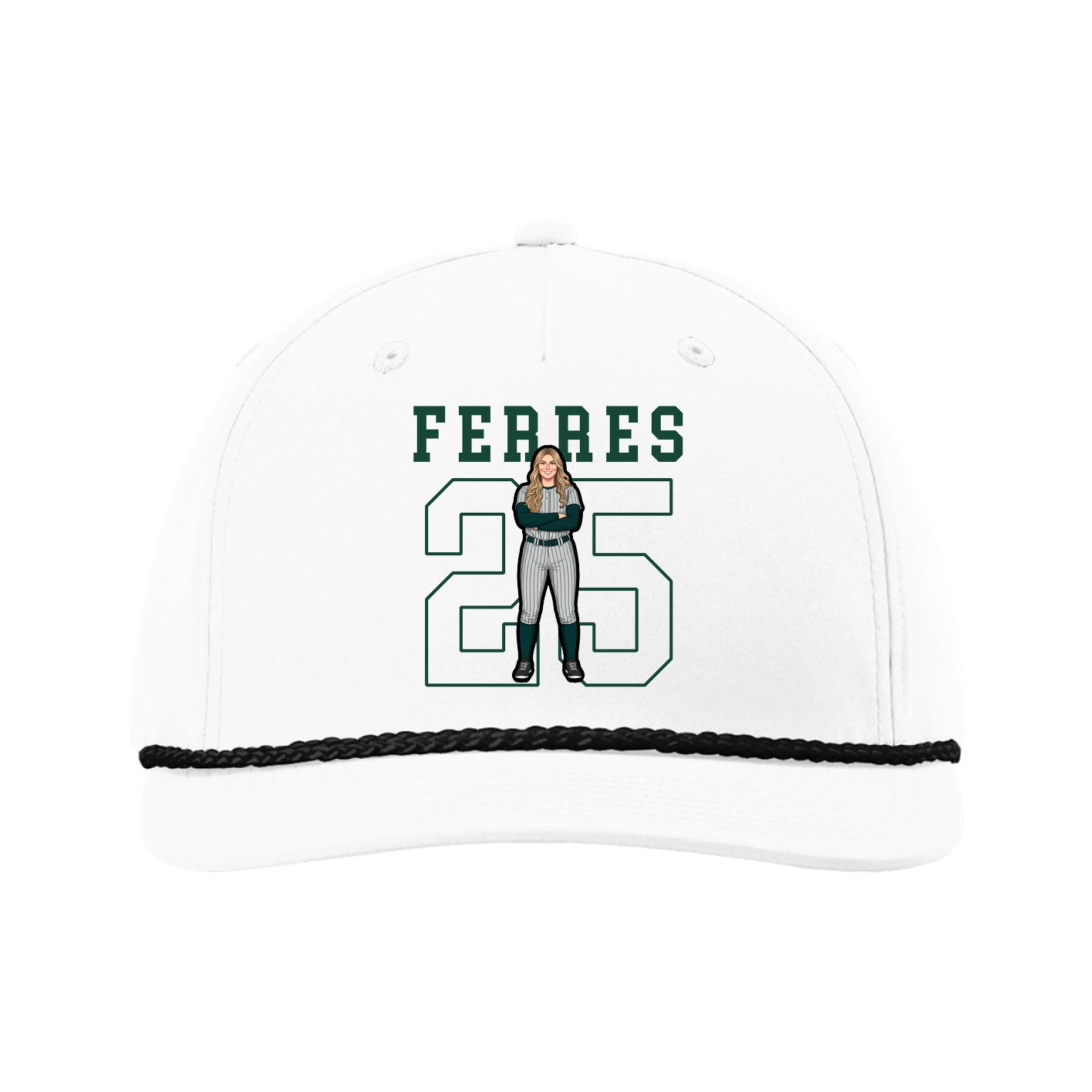Five-Panel Classic Rope Cap — Shirsey in White