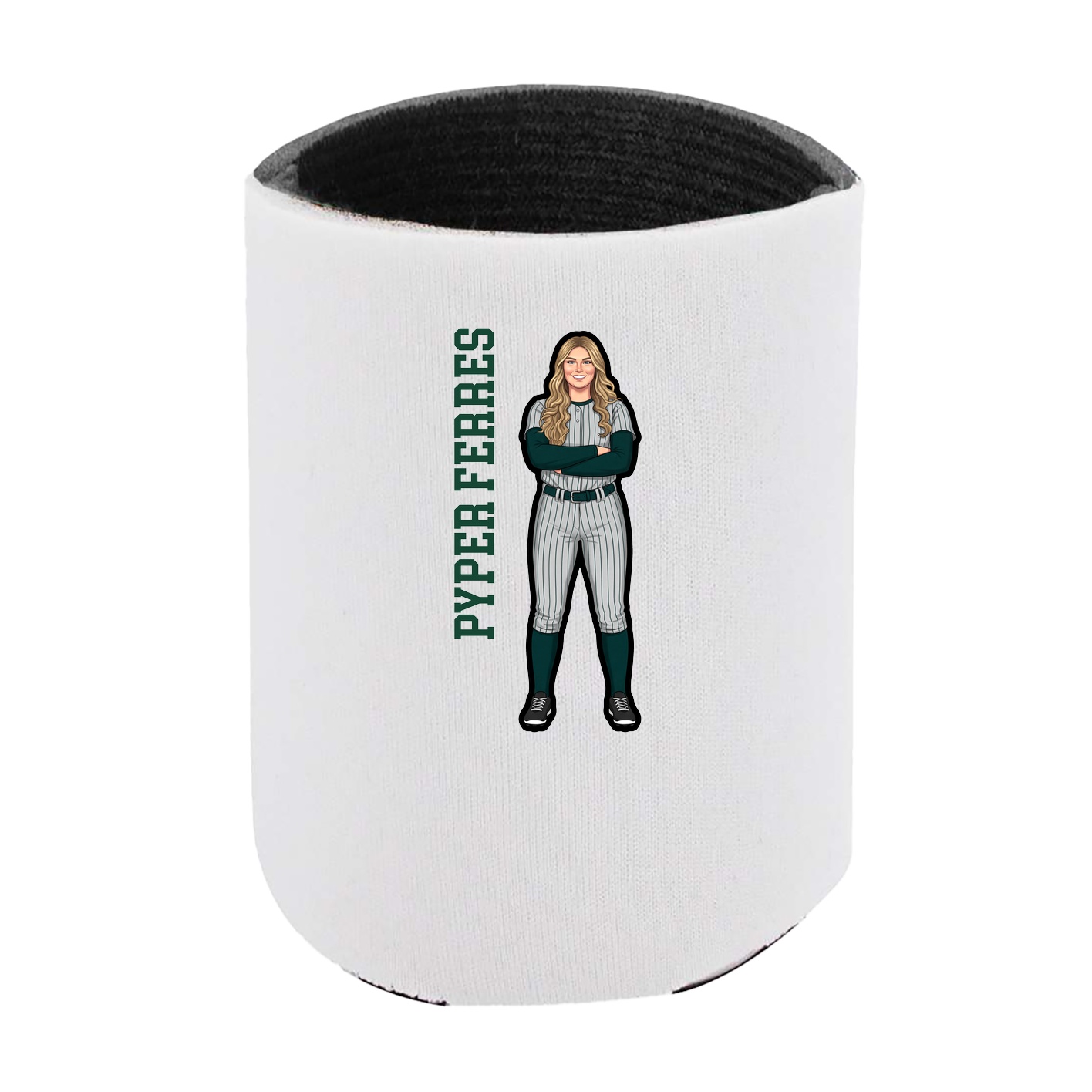 Can Holder — Name Vertical in White