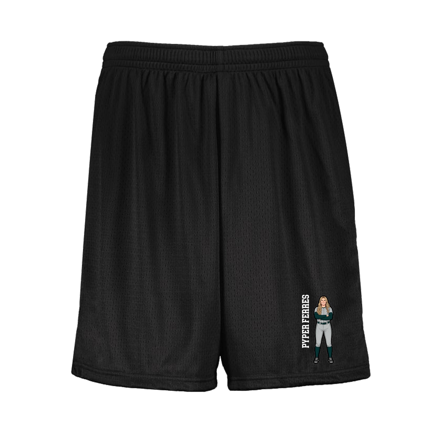 Shorts — Name Vertical in Black