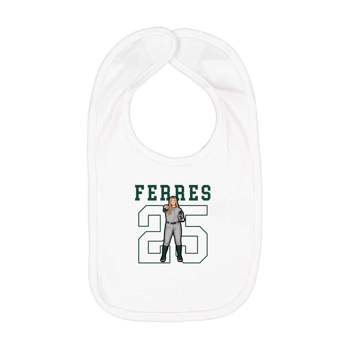 Infant Bib — Shirsey in White