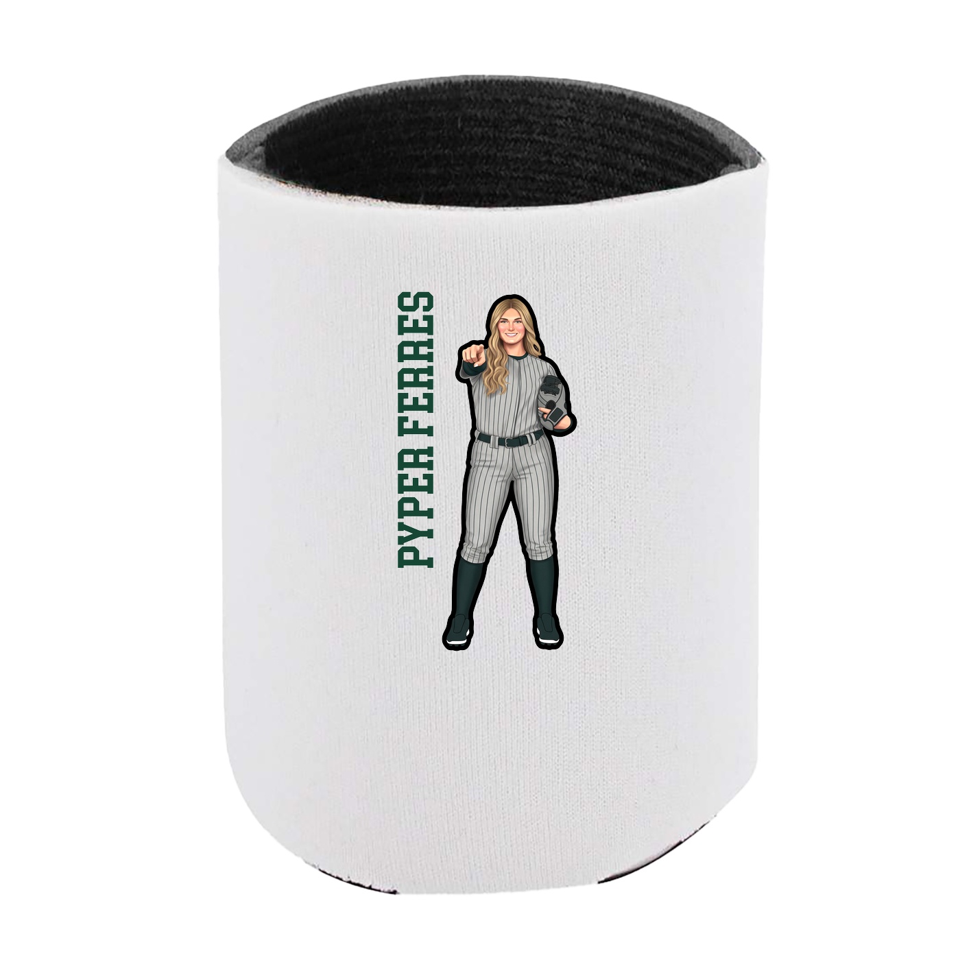 Can Holder — Name Vertical in White