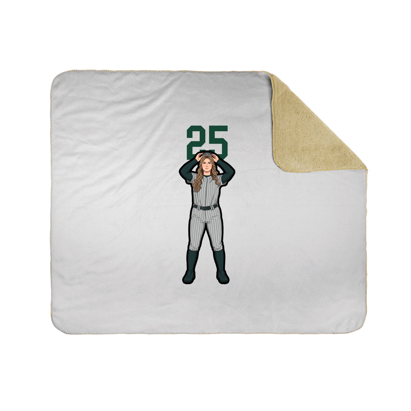 Throw Blanket — Number Top in White