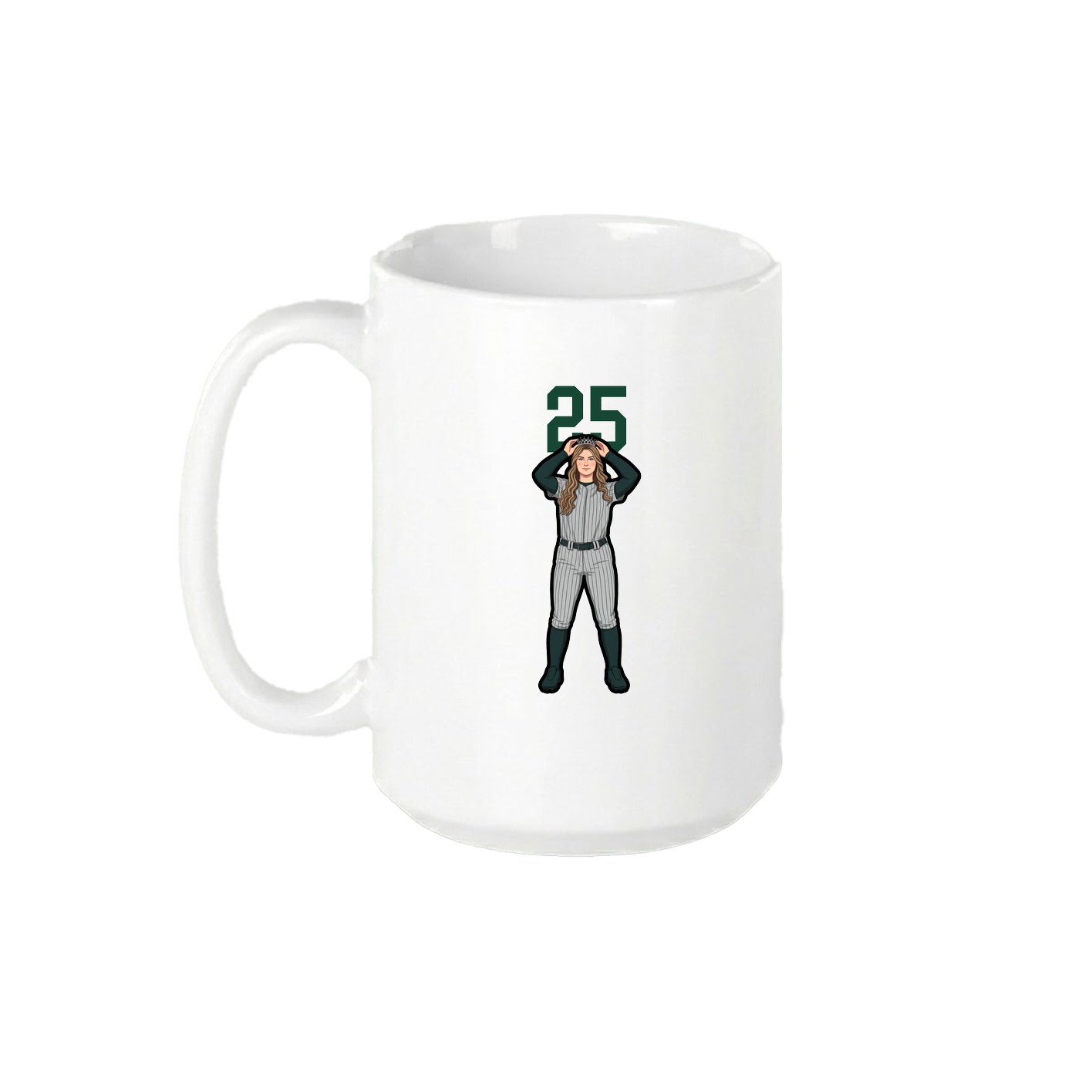 15oz Coffee Mug — Number Top in White