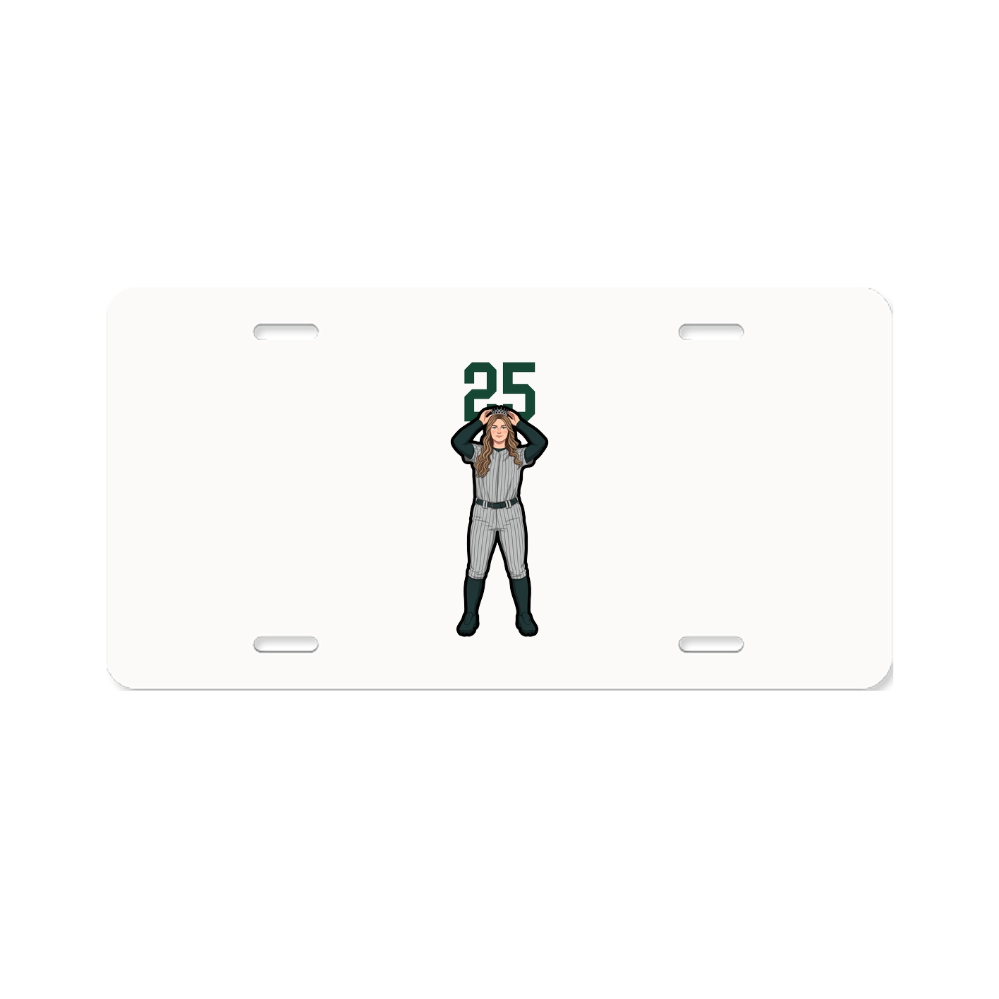 License Plate — Number Top in Classic