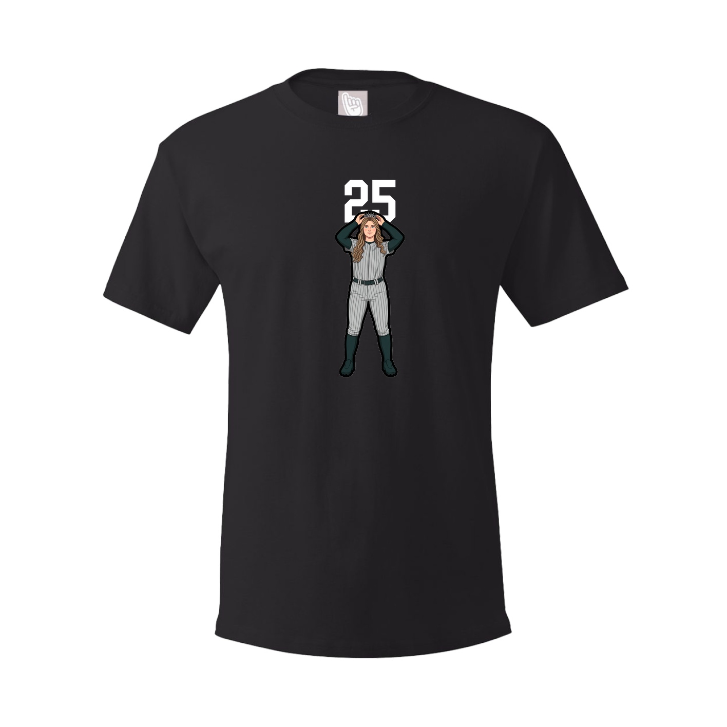 Youth Tee — Number Top in Black