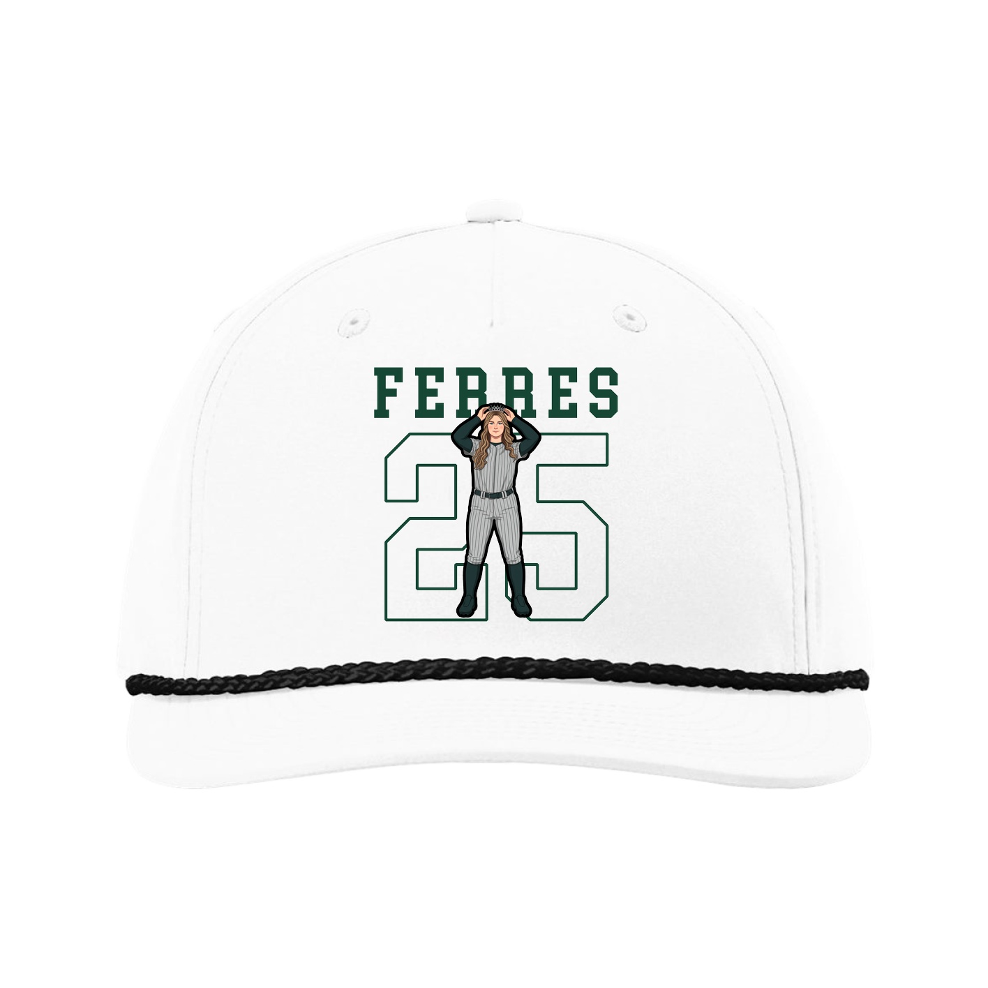 Five-Panel Classic Rope Cap — Shirsey in White