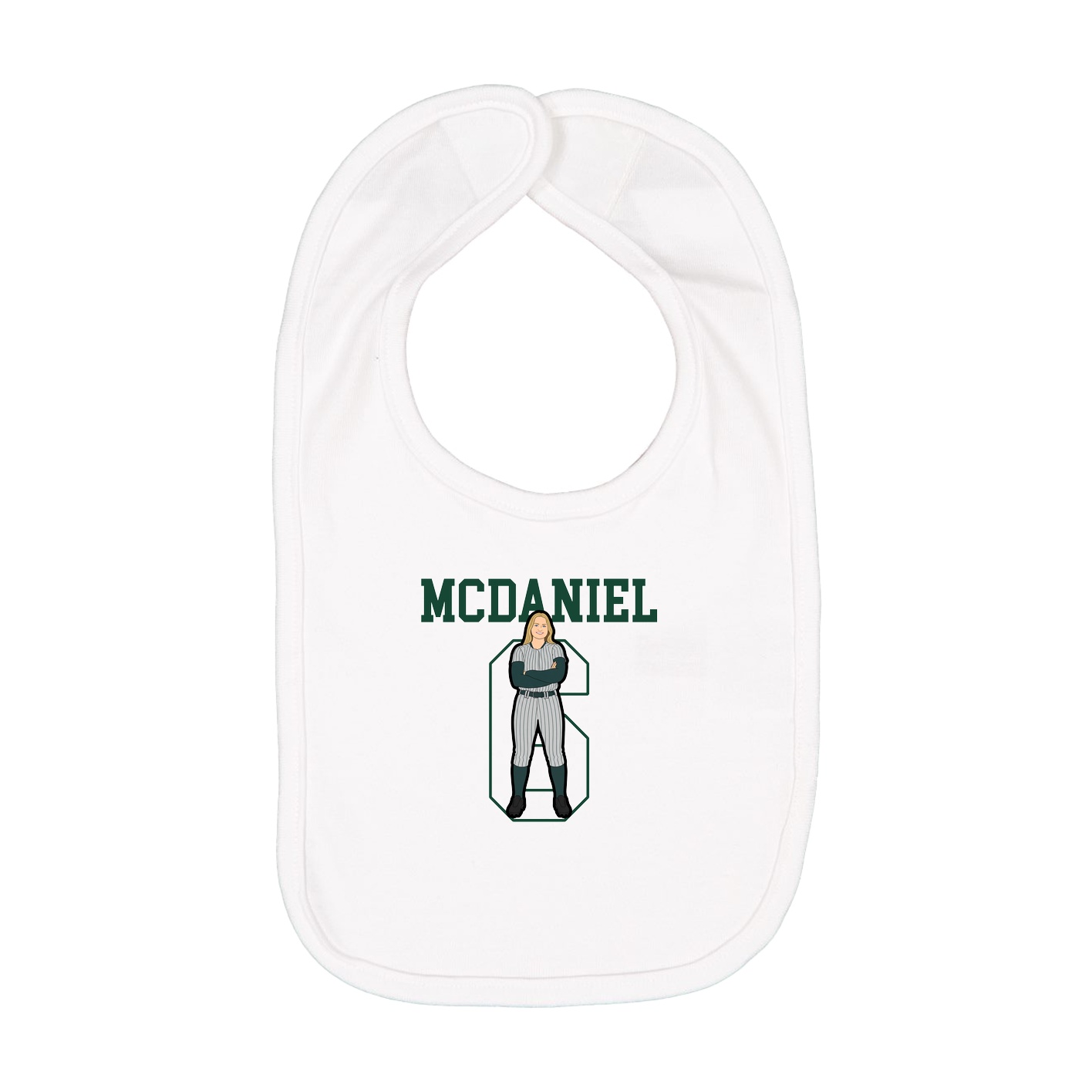 Infant Bib — Shirsey in White