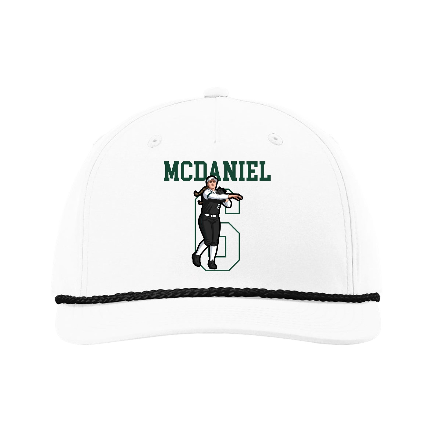 Five-Panel Classic Rope Cap — Shirsey in White