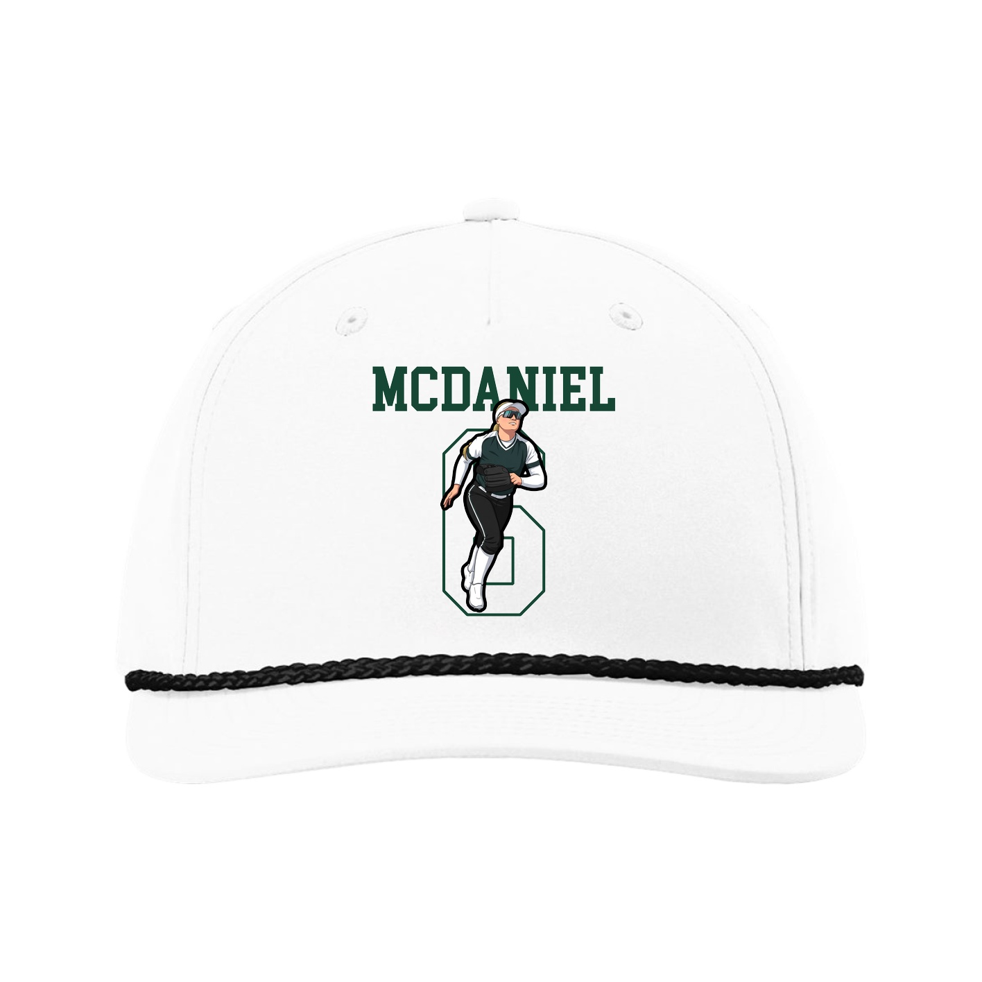 Five-Panel Classic Rope Cap — Shirsey in White
