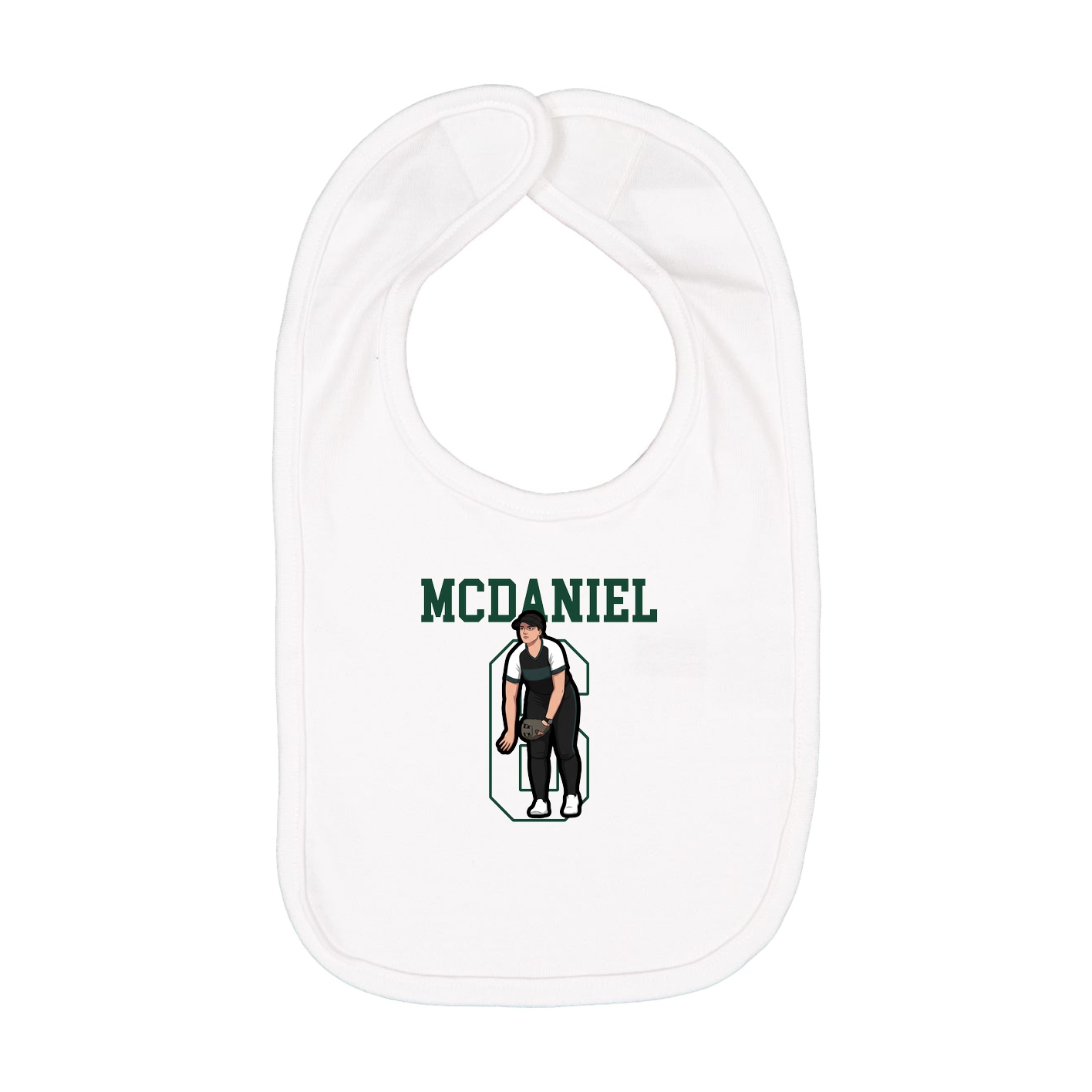 Infant Bib — Shirsey in White