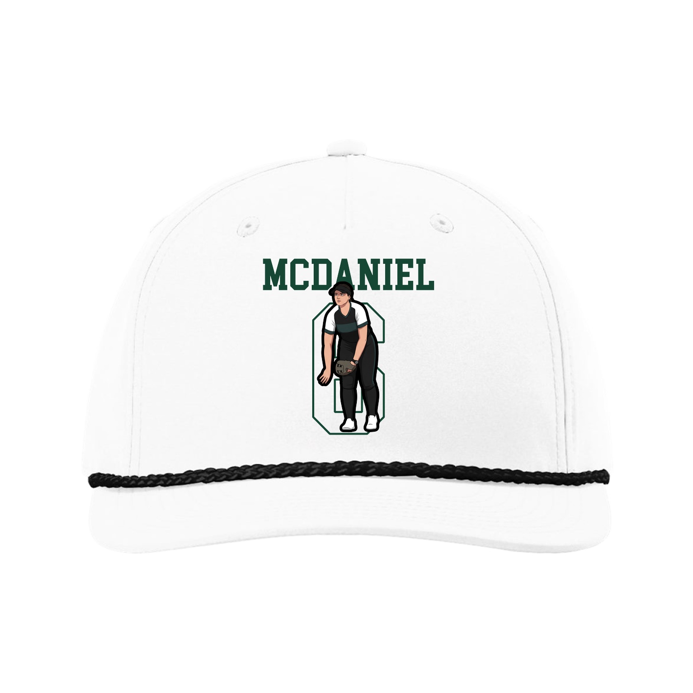 Five-Panel Classic Rope Cap — Shirsey in White
