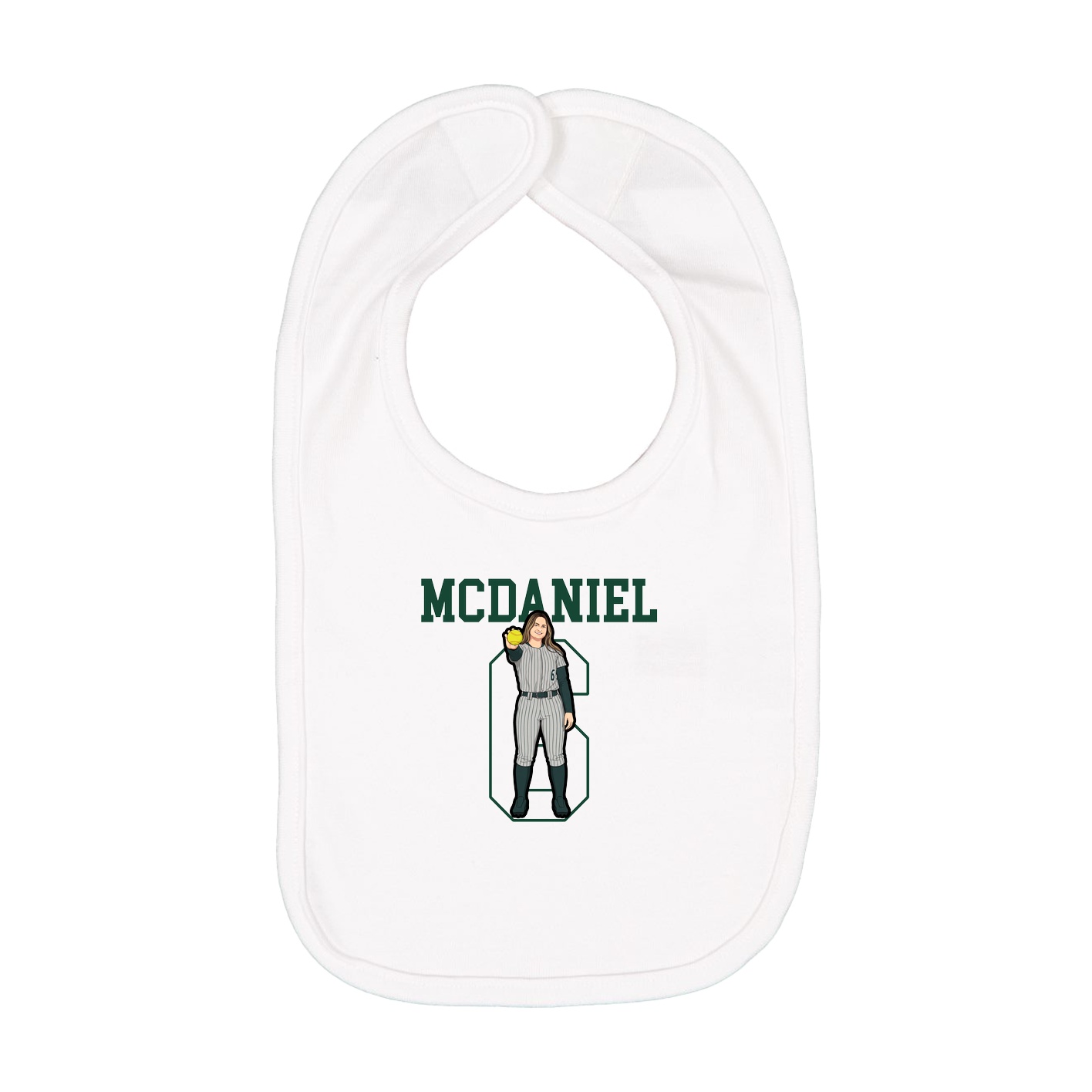 Infant Bib — Shirsey in White