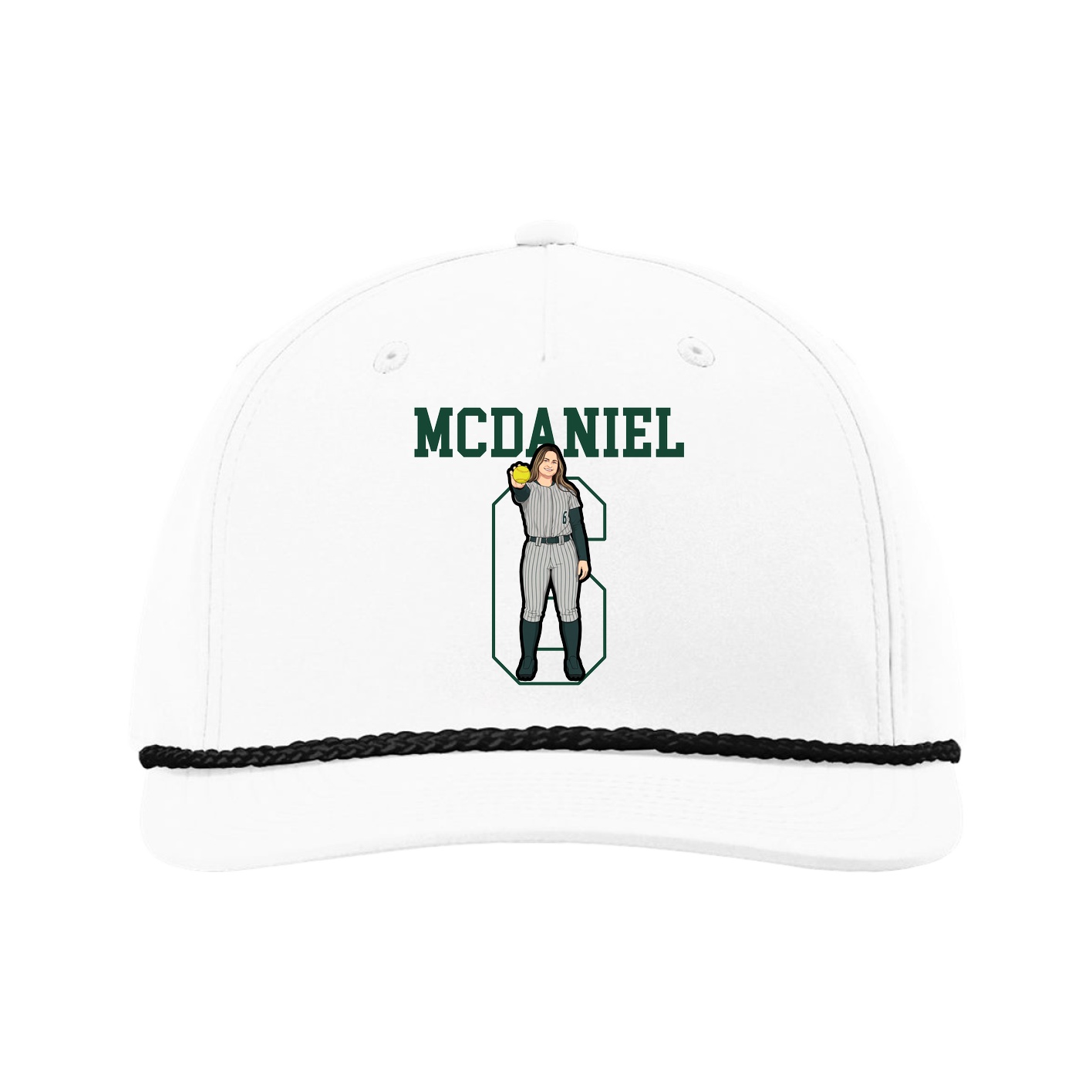 Five-Panel Classic Rope Cap — Shirsey in White