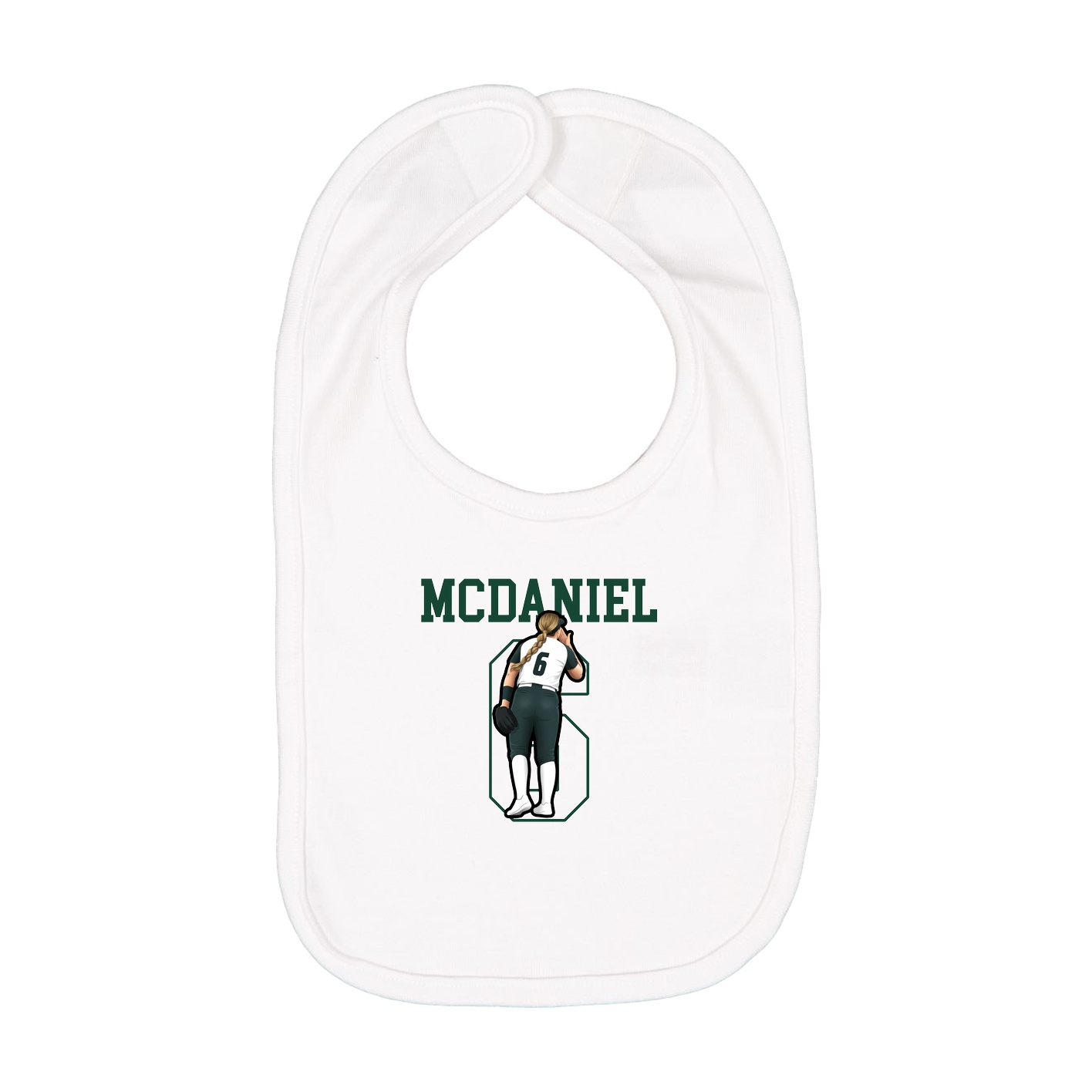 Infant Bib — Shirsey in White
