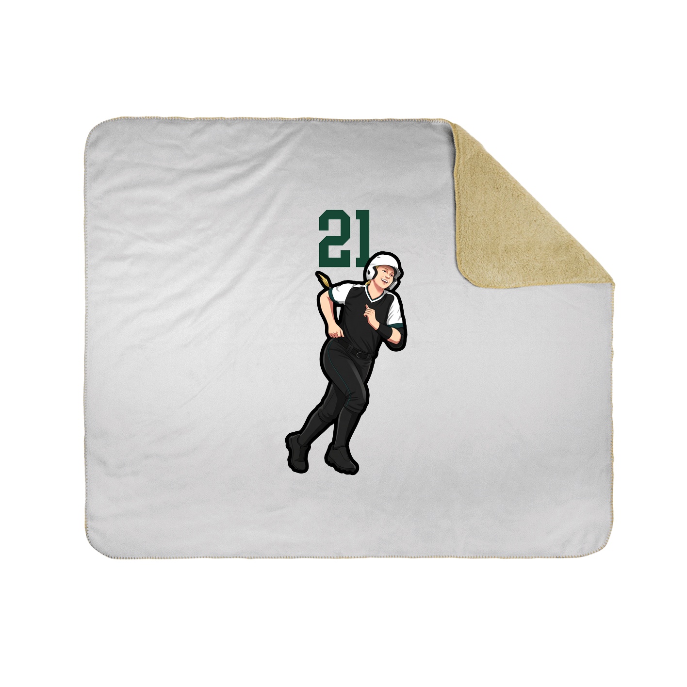 Throw Blanket — Number Top in White