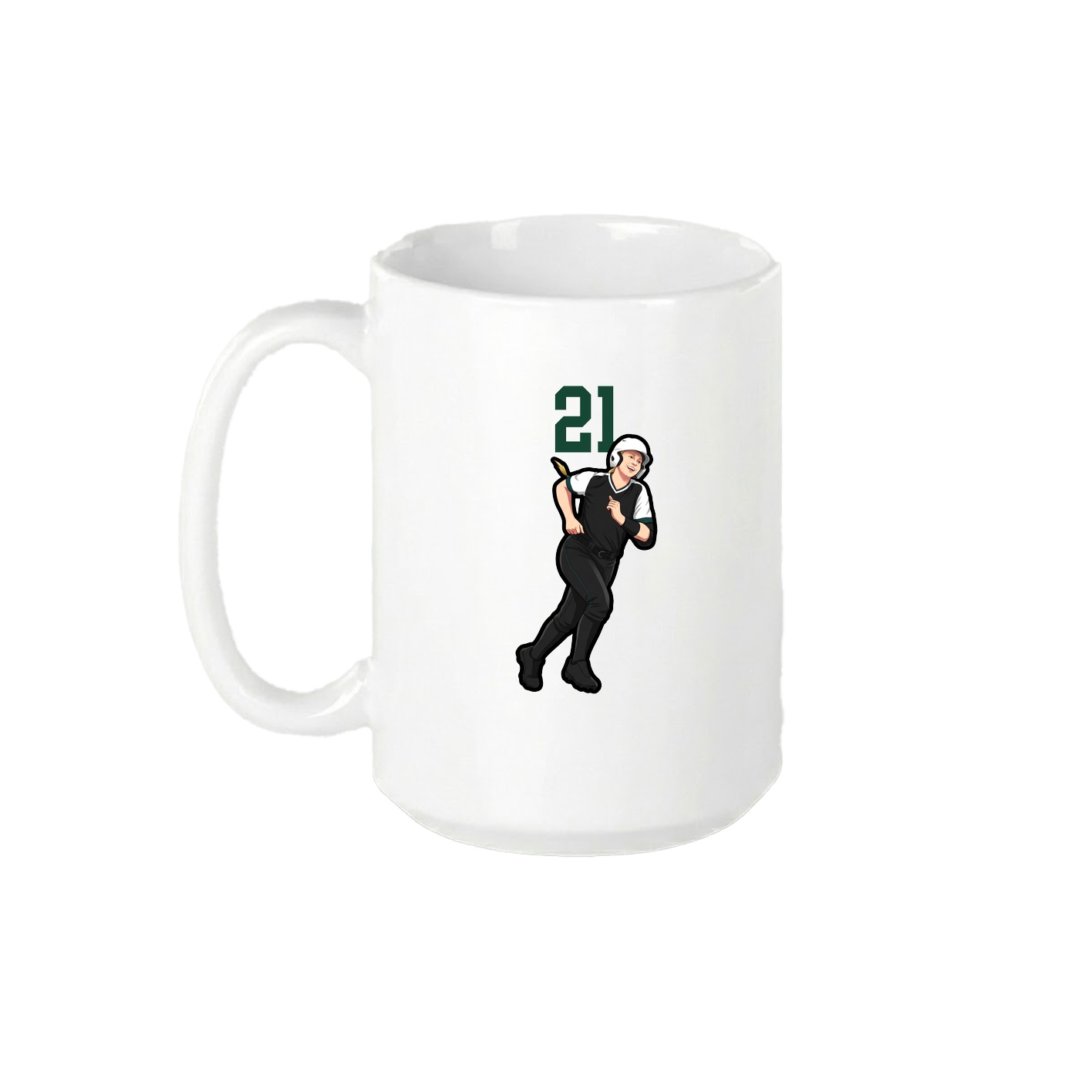 15oz Coffee Mug — Number Top in White