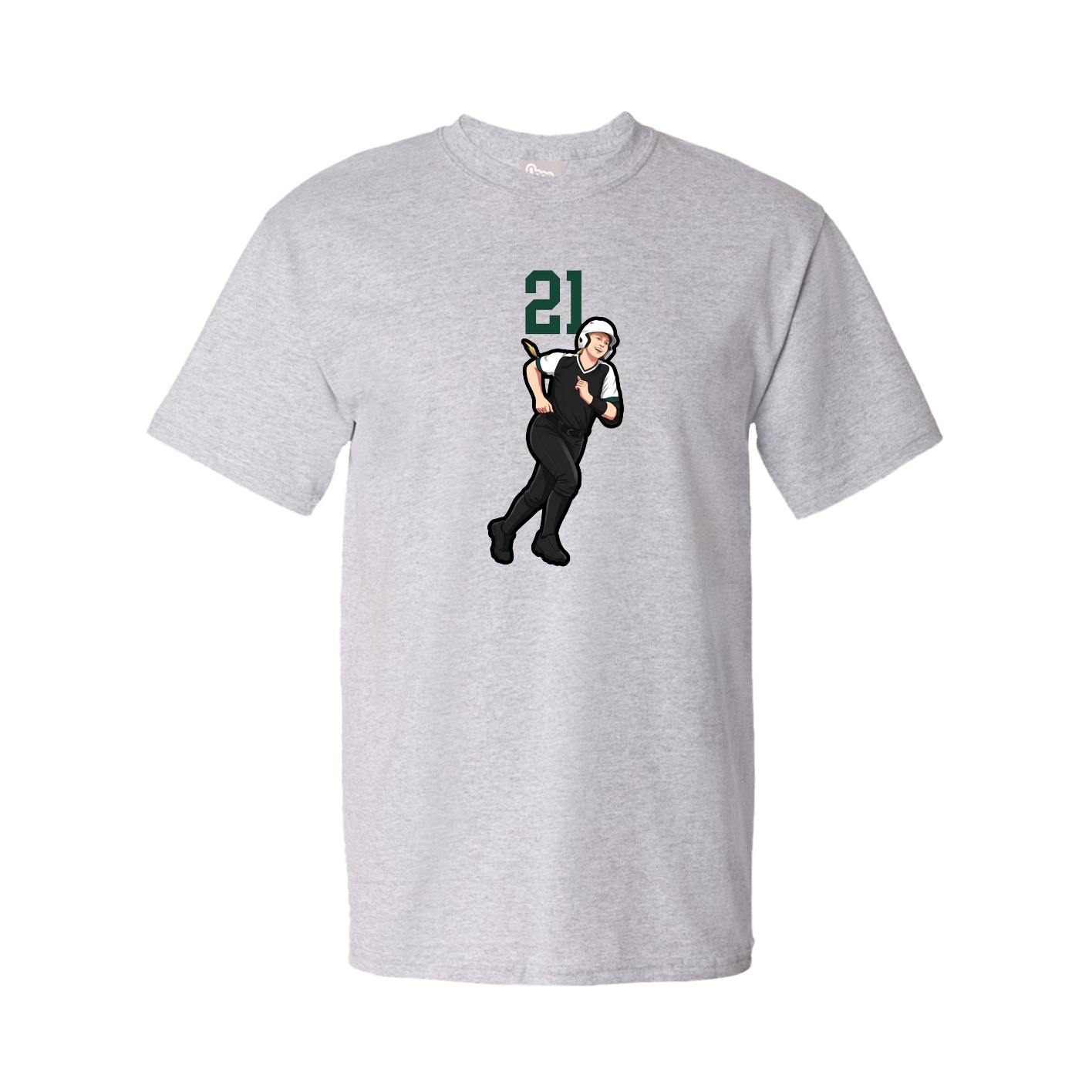 Youth Tee — Number Top in Grey