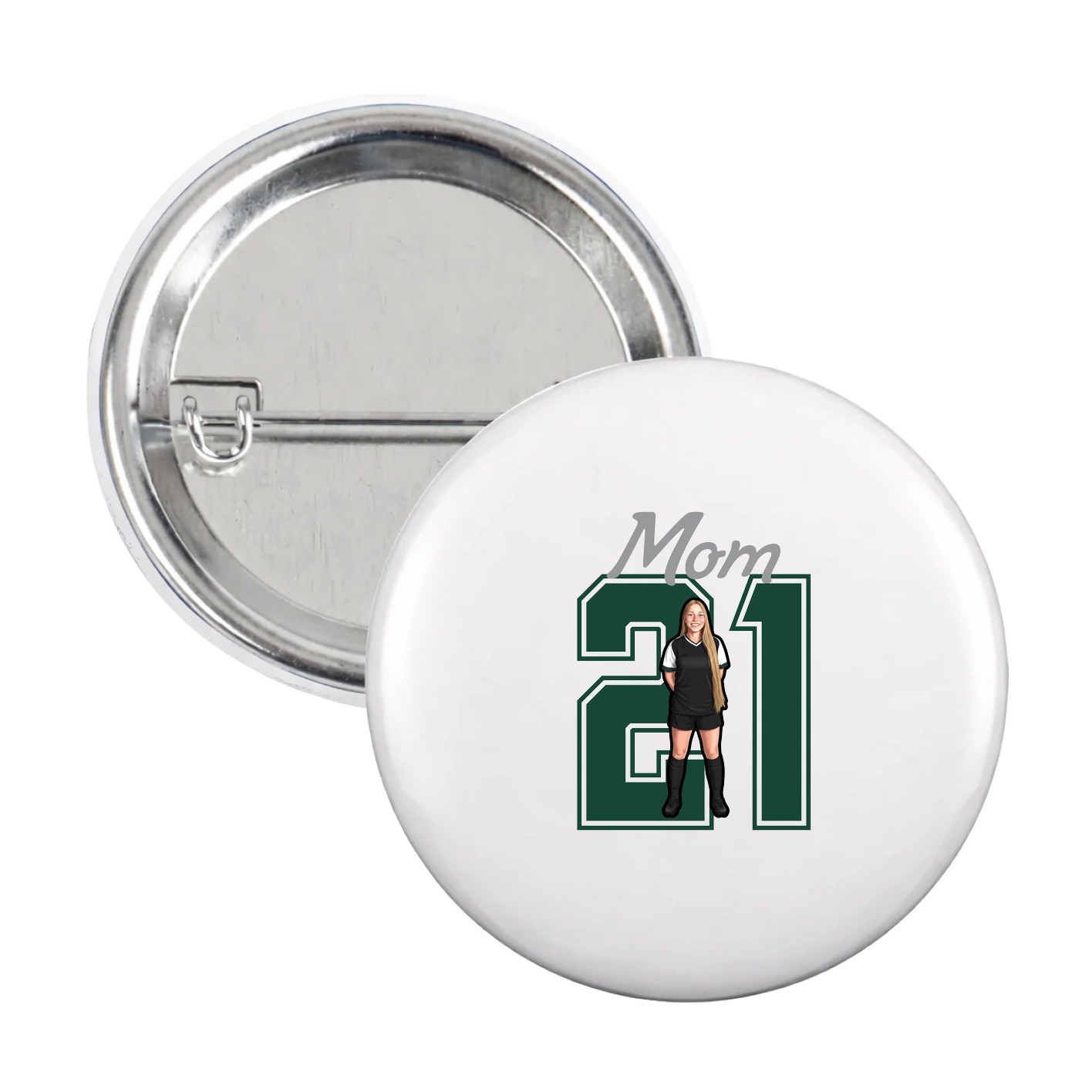 Game Day Button — Mothers Day Shirsey in White