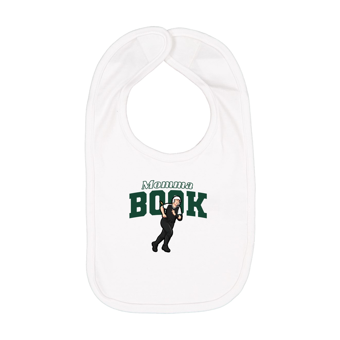 Infant Bib — Mothers Day Block in White