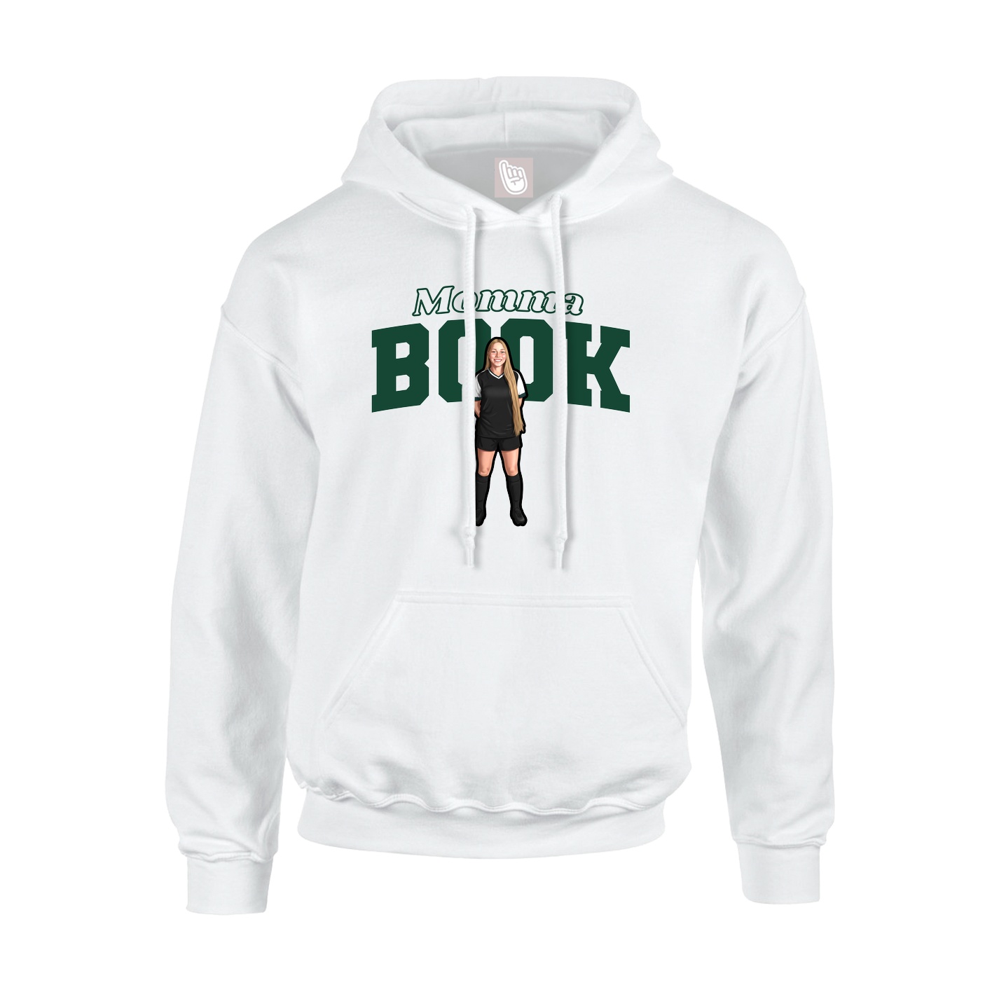 Hoodie — Mothers Day Block in White