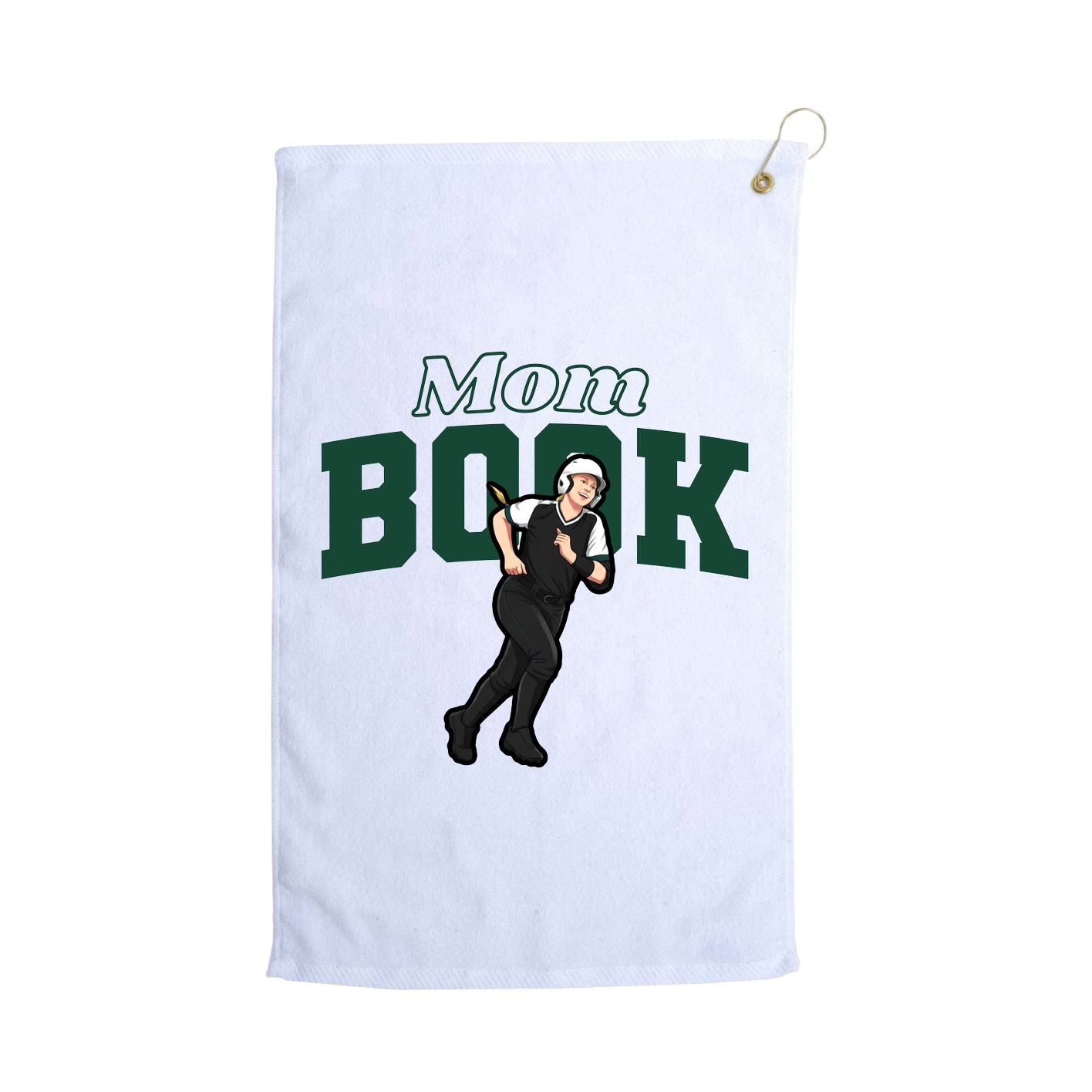 Golf Towel — Mothers Day Block in White